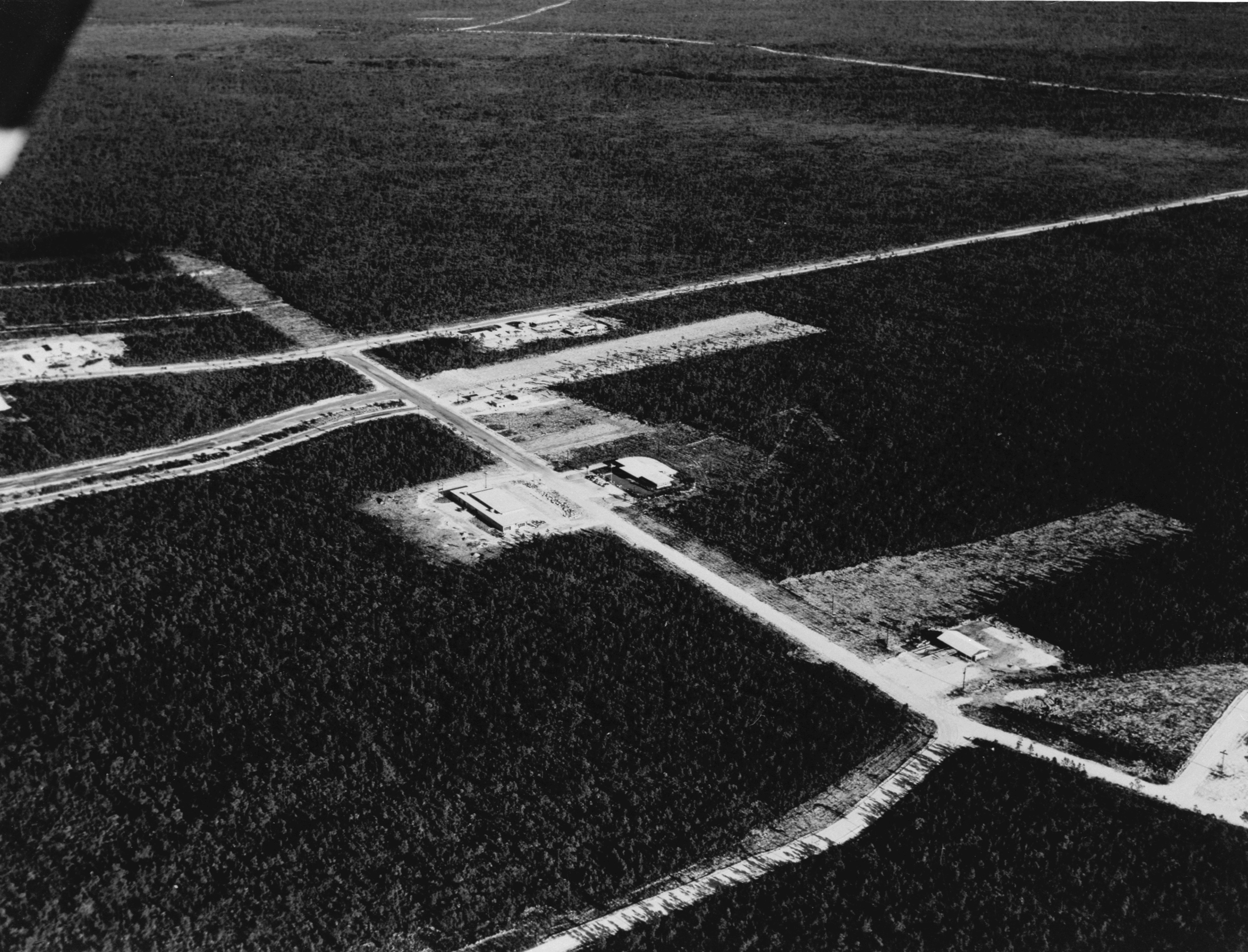 Aerial view of downtown Freeport, 1959