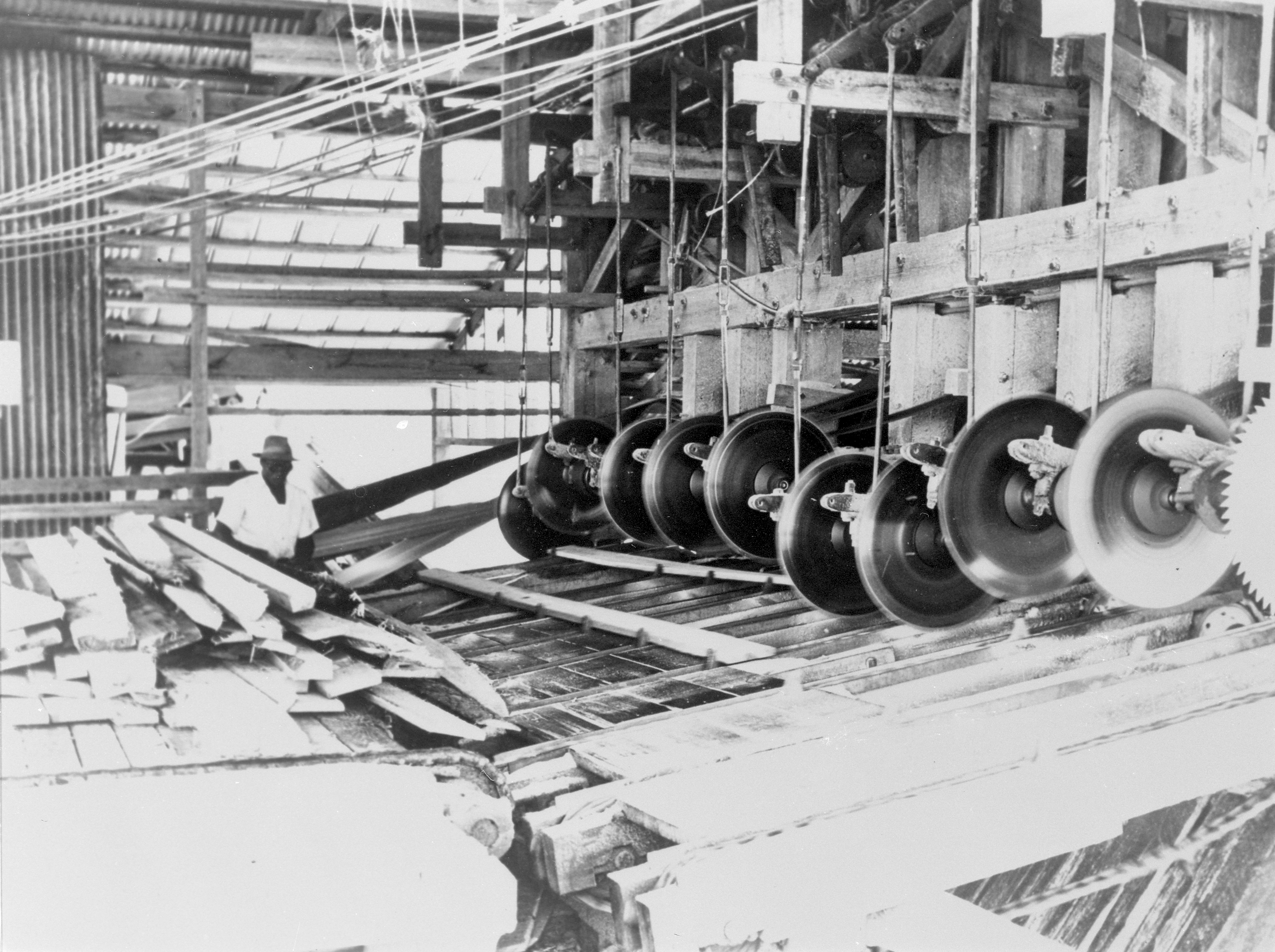 Original saw mill at Pine Ridge, 1940's