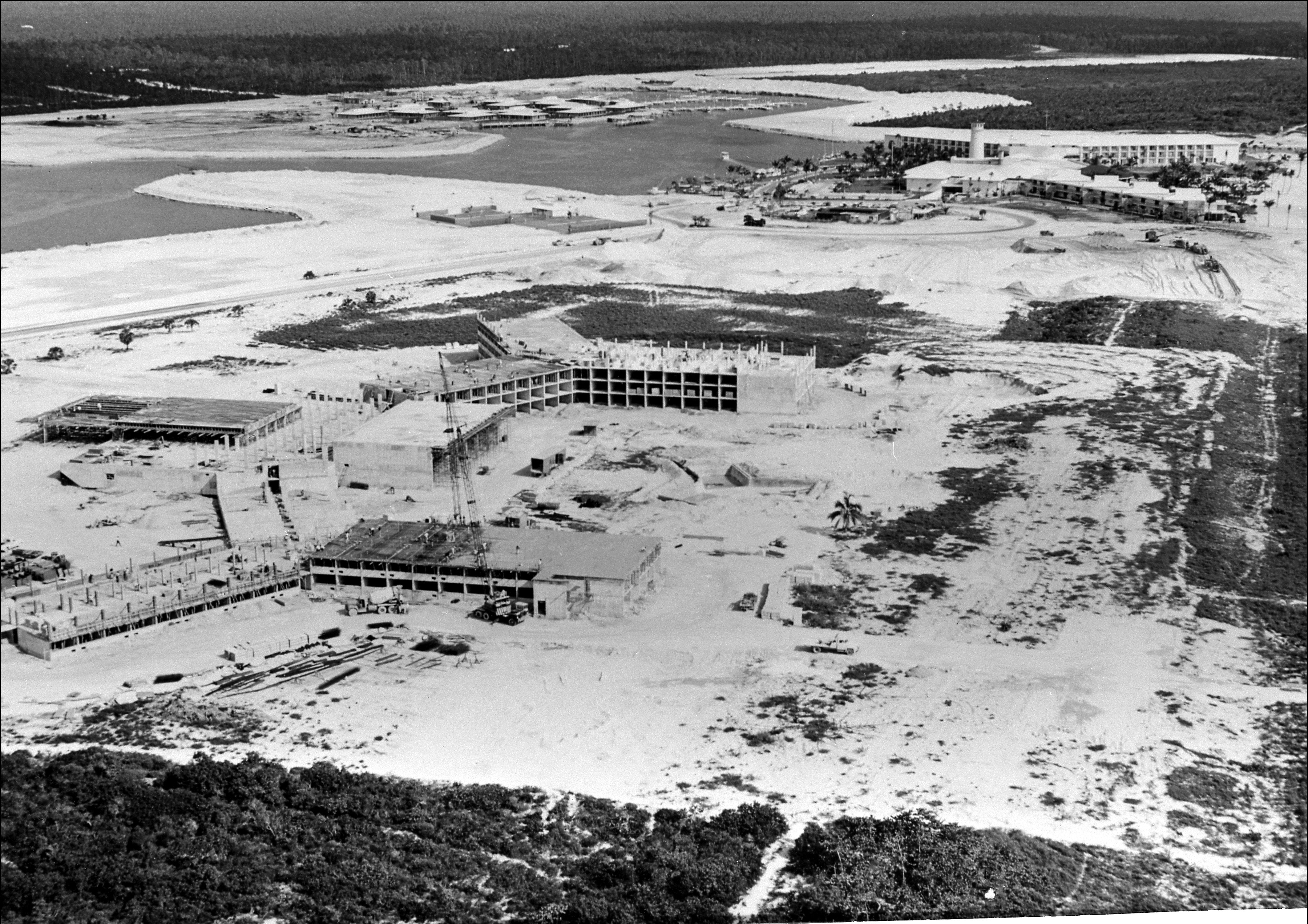 Holiday Inn under construction, 1964