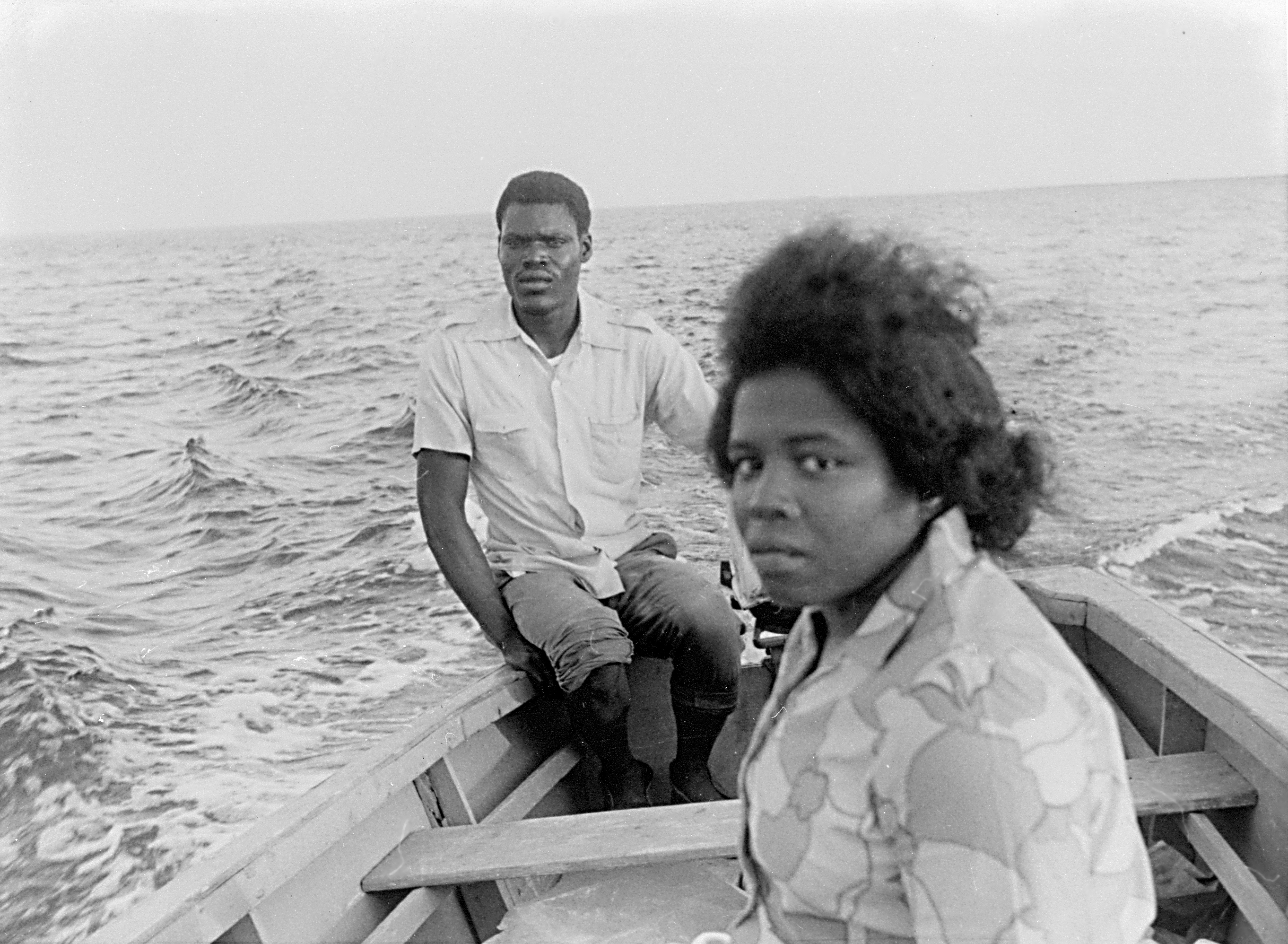 The Poitiers en route to Water Cay, 1971