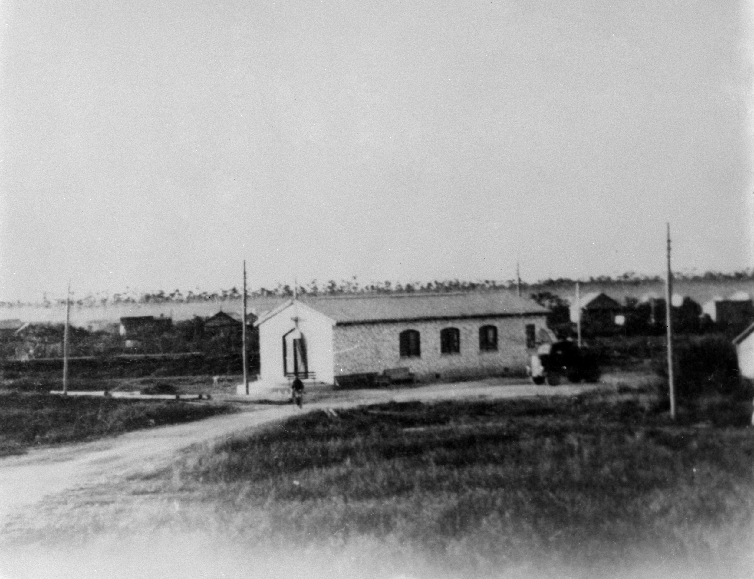 The old community church at Pine Ridge, 1950's