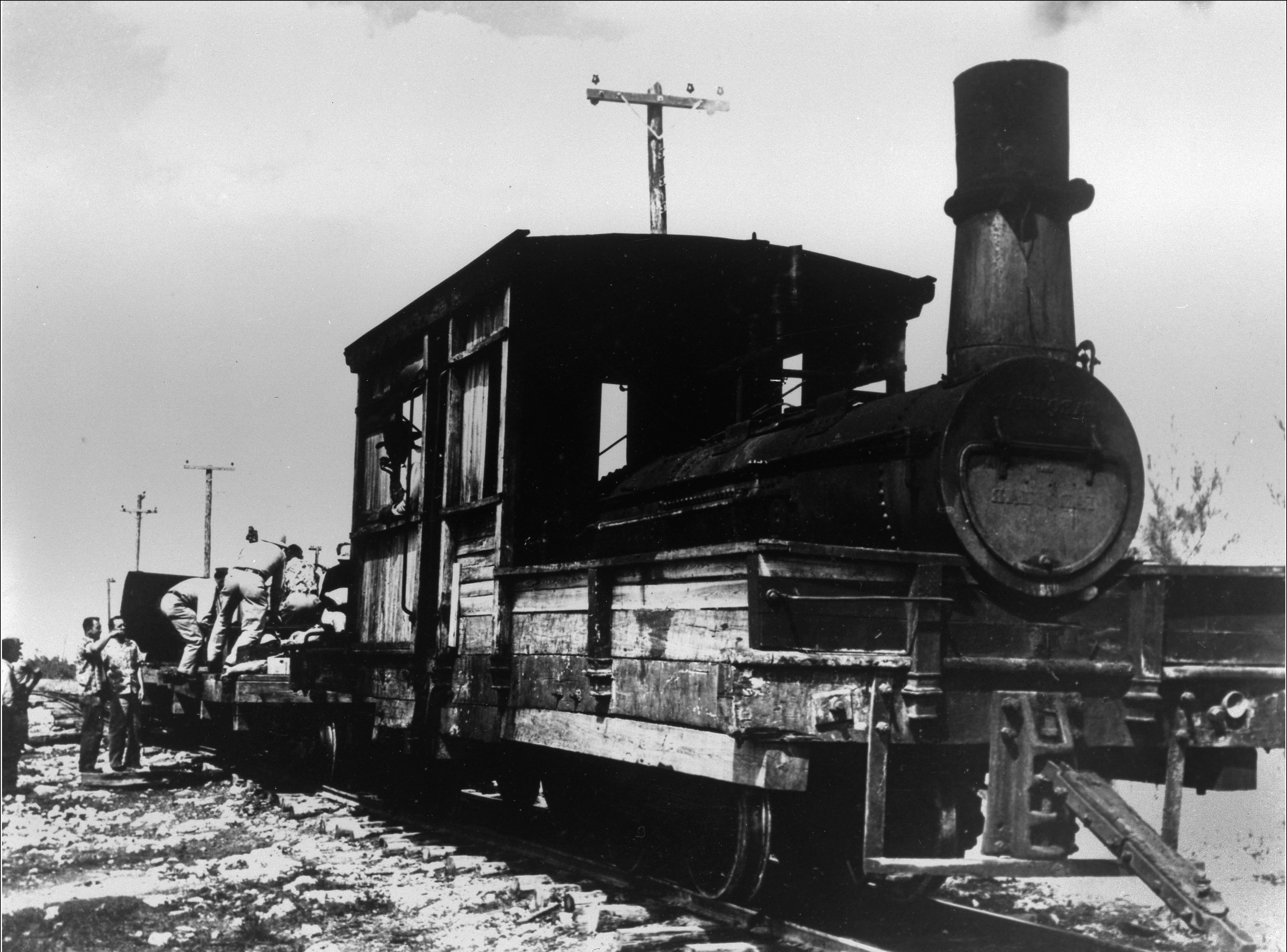 Locomotive at Pine Ridge Lumber Camp, 1952