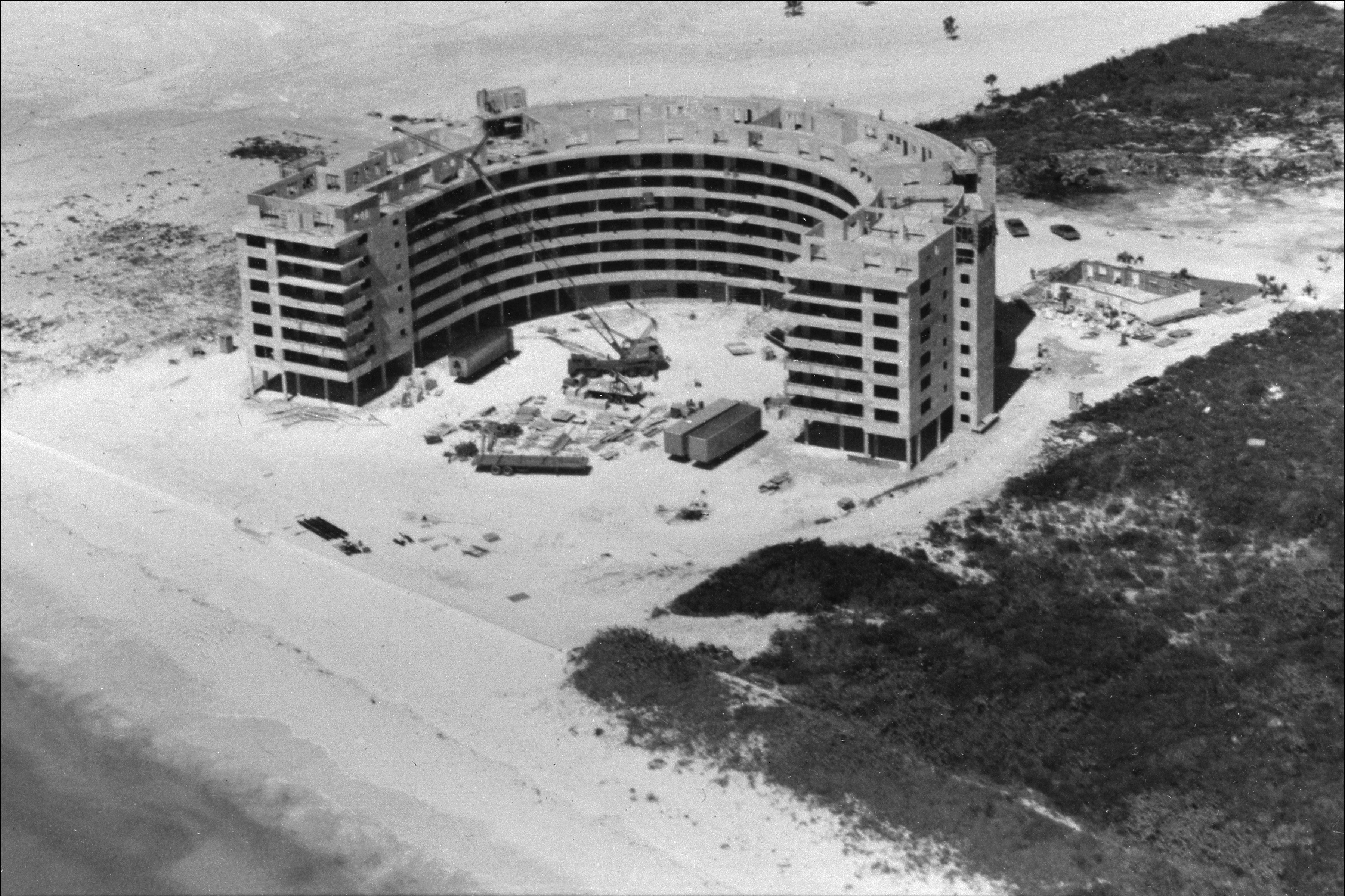 Silver Point Condominium under construction, March 1968