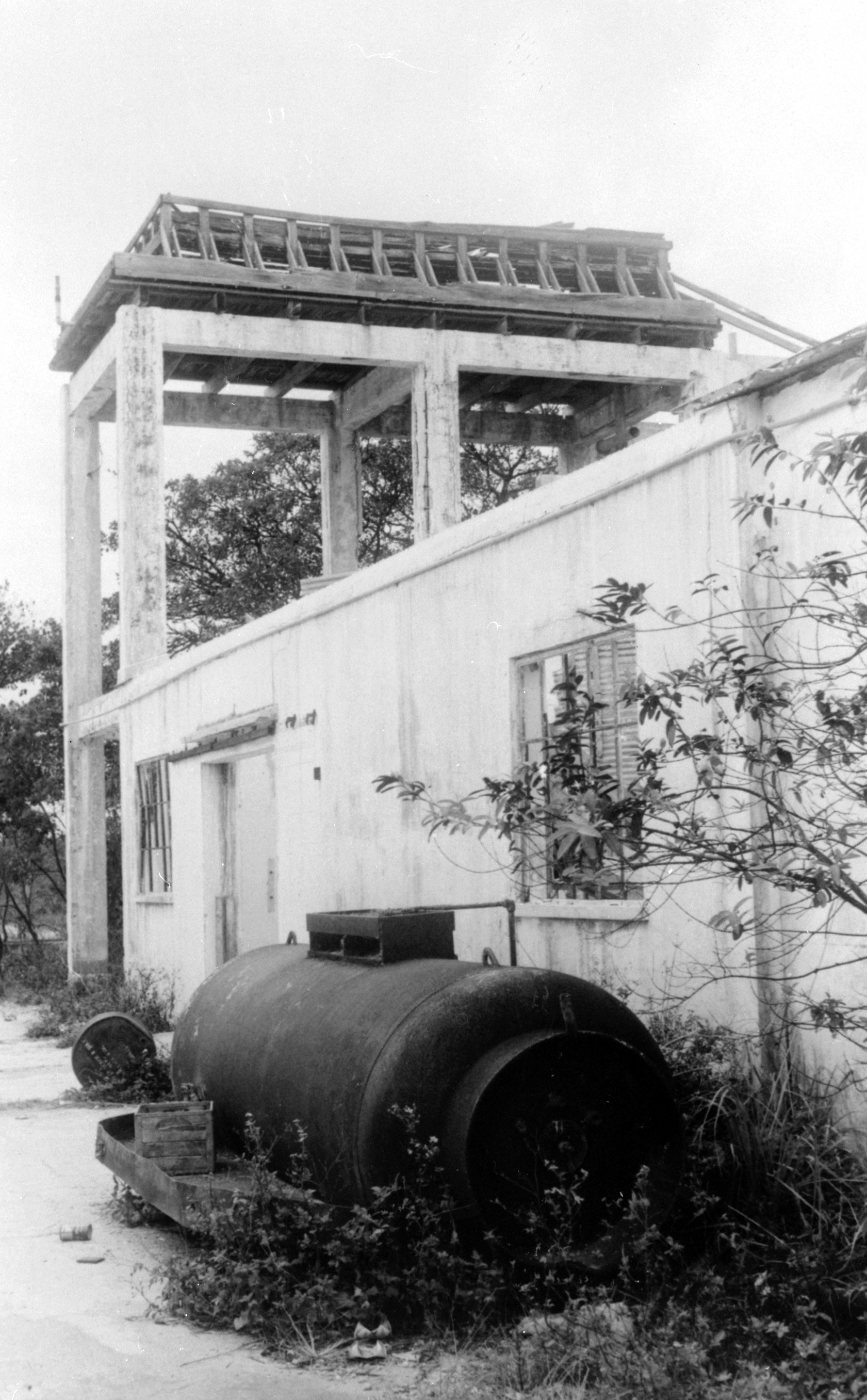 Remains of crawfish canning business, 1940's