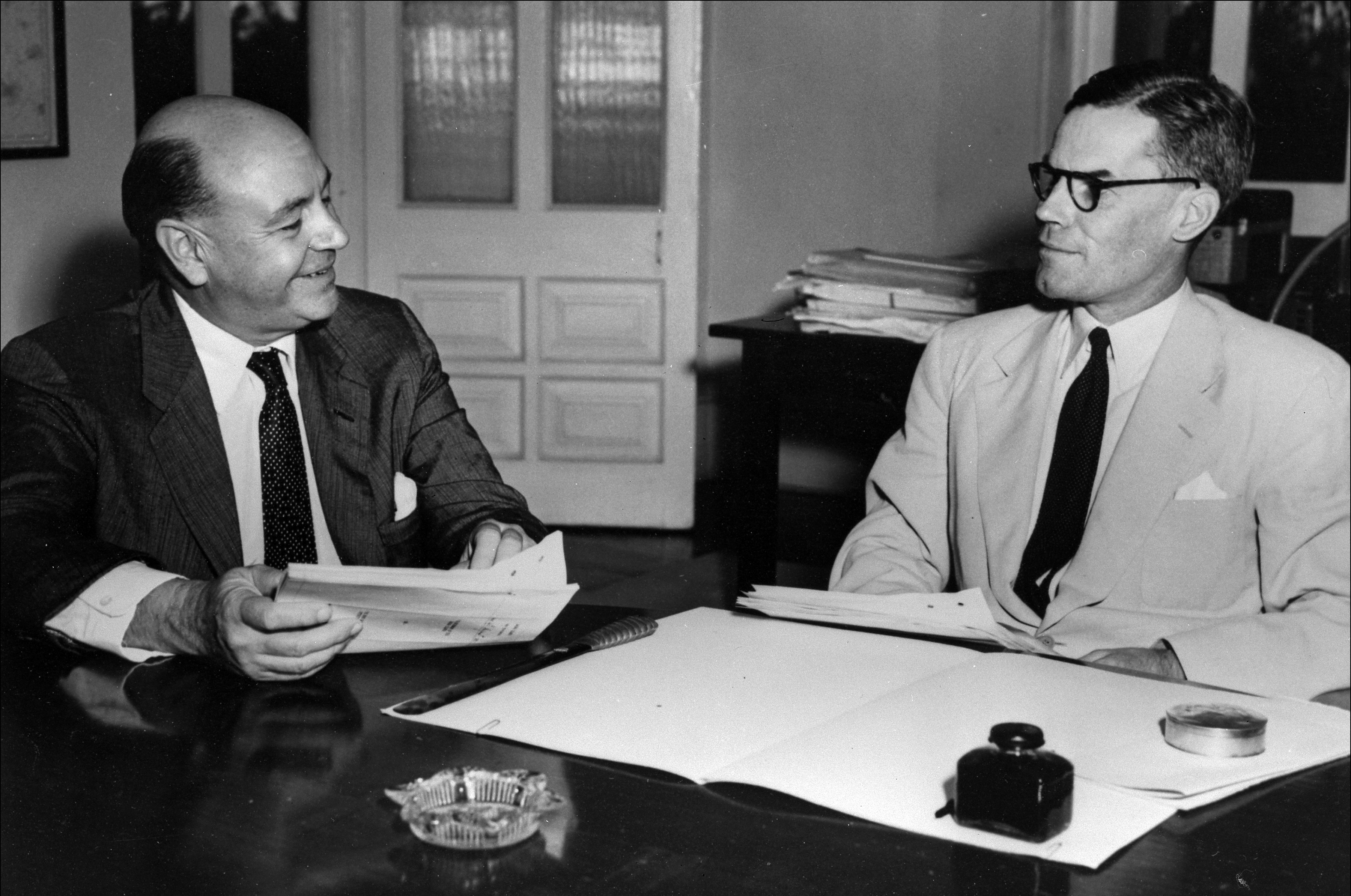 Signing of the Hawksbill Creek Agreement, August 1955