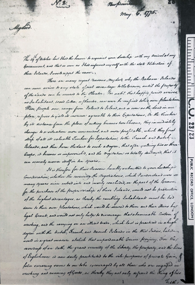 1775 Letter Shipbuilding Brown to Dartmoth