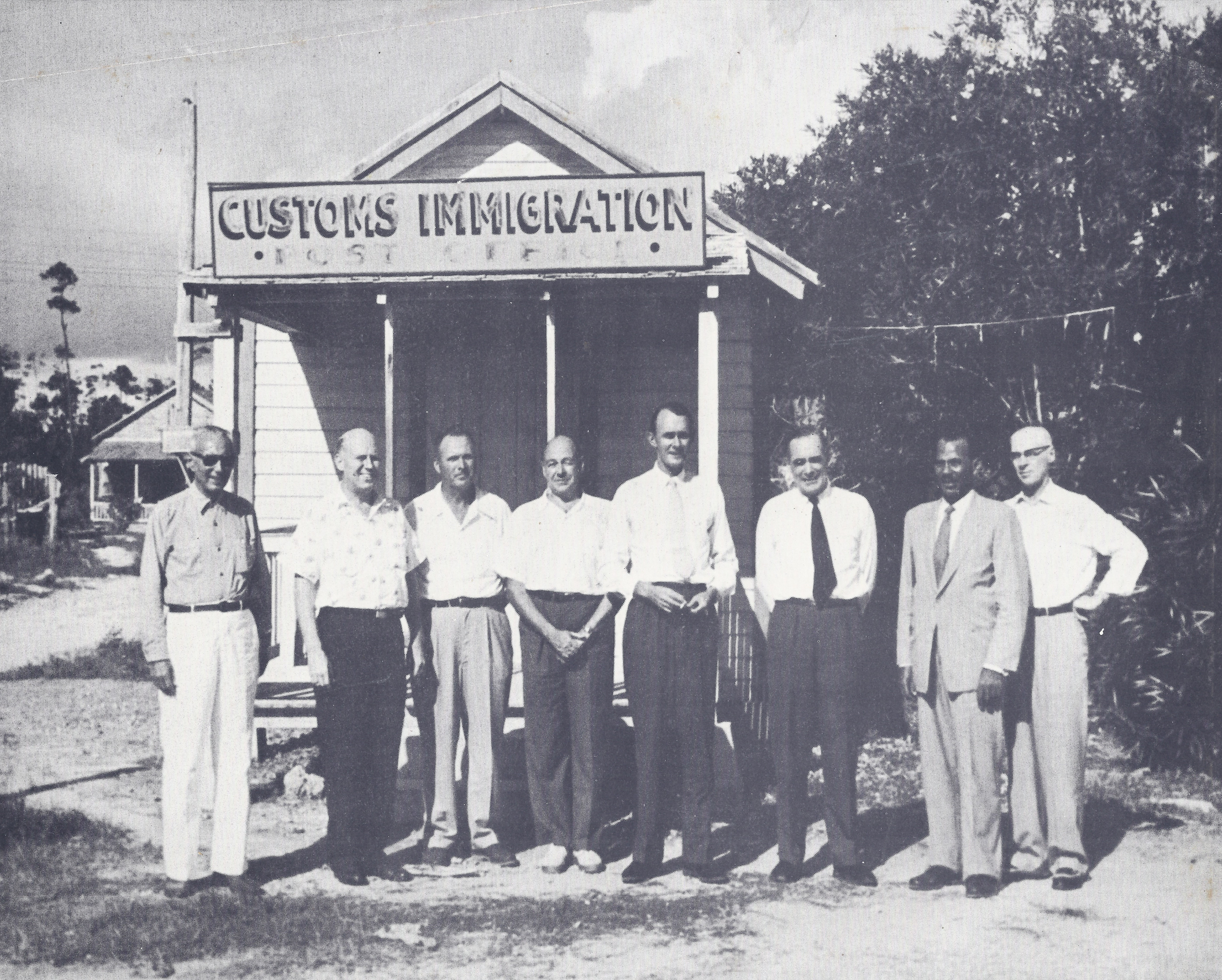 Post Office and Customs Immigration building at Pine Ridge, 1955