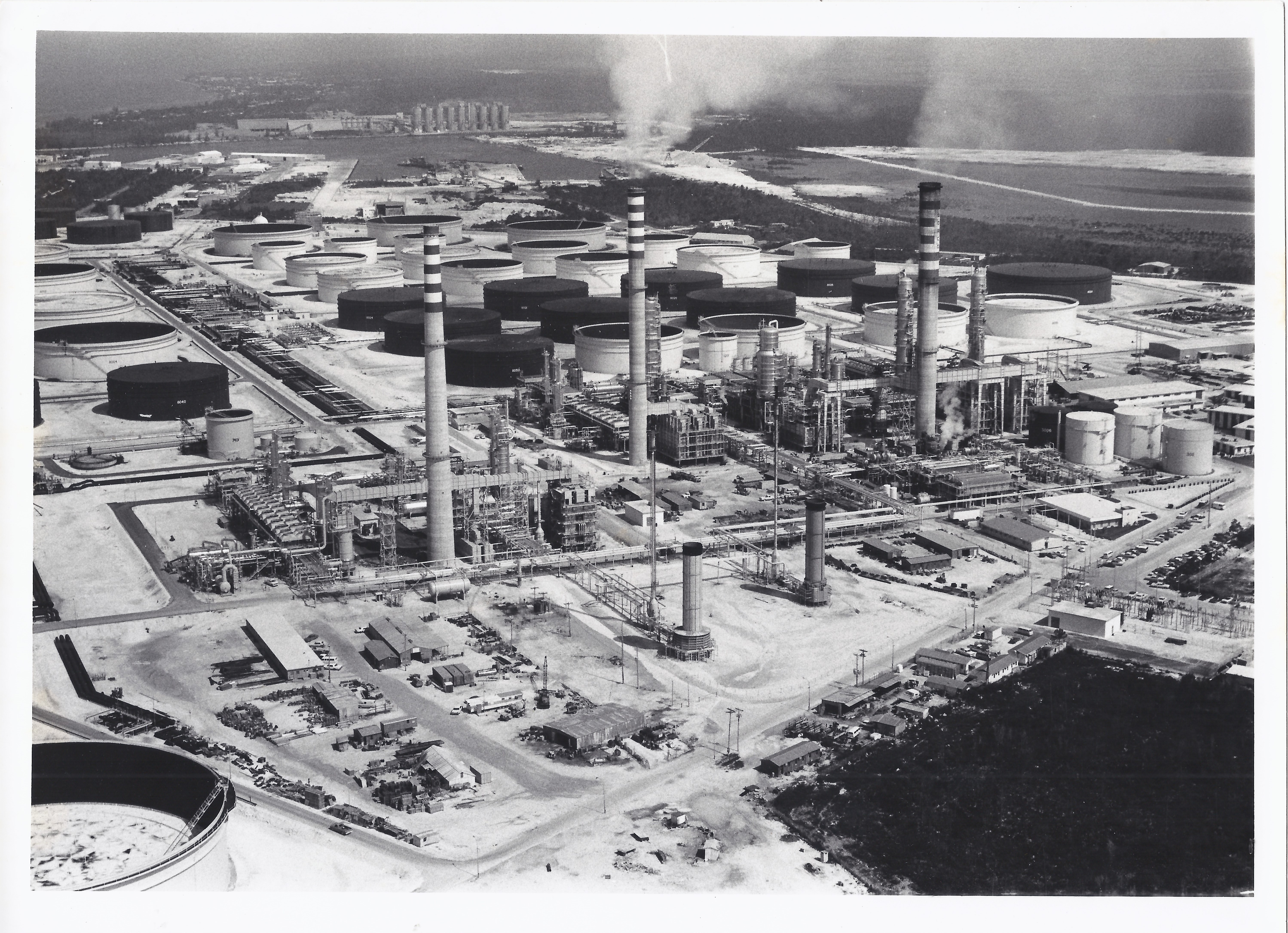 Aerial view of BORCO oil refinery