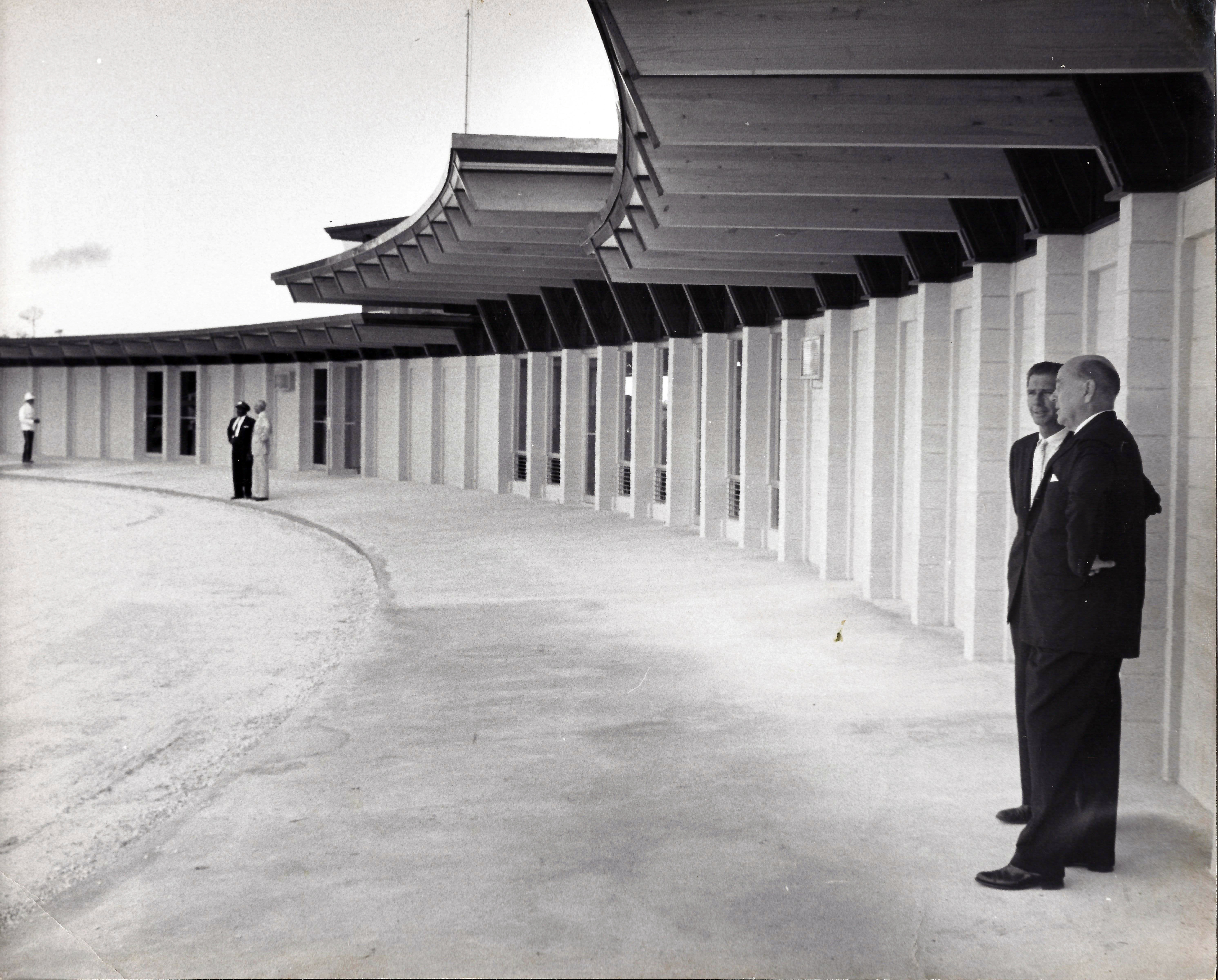 Wallace Groves and Alfred Browning Parker at Freeport Airport