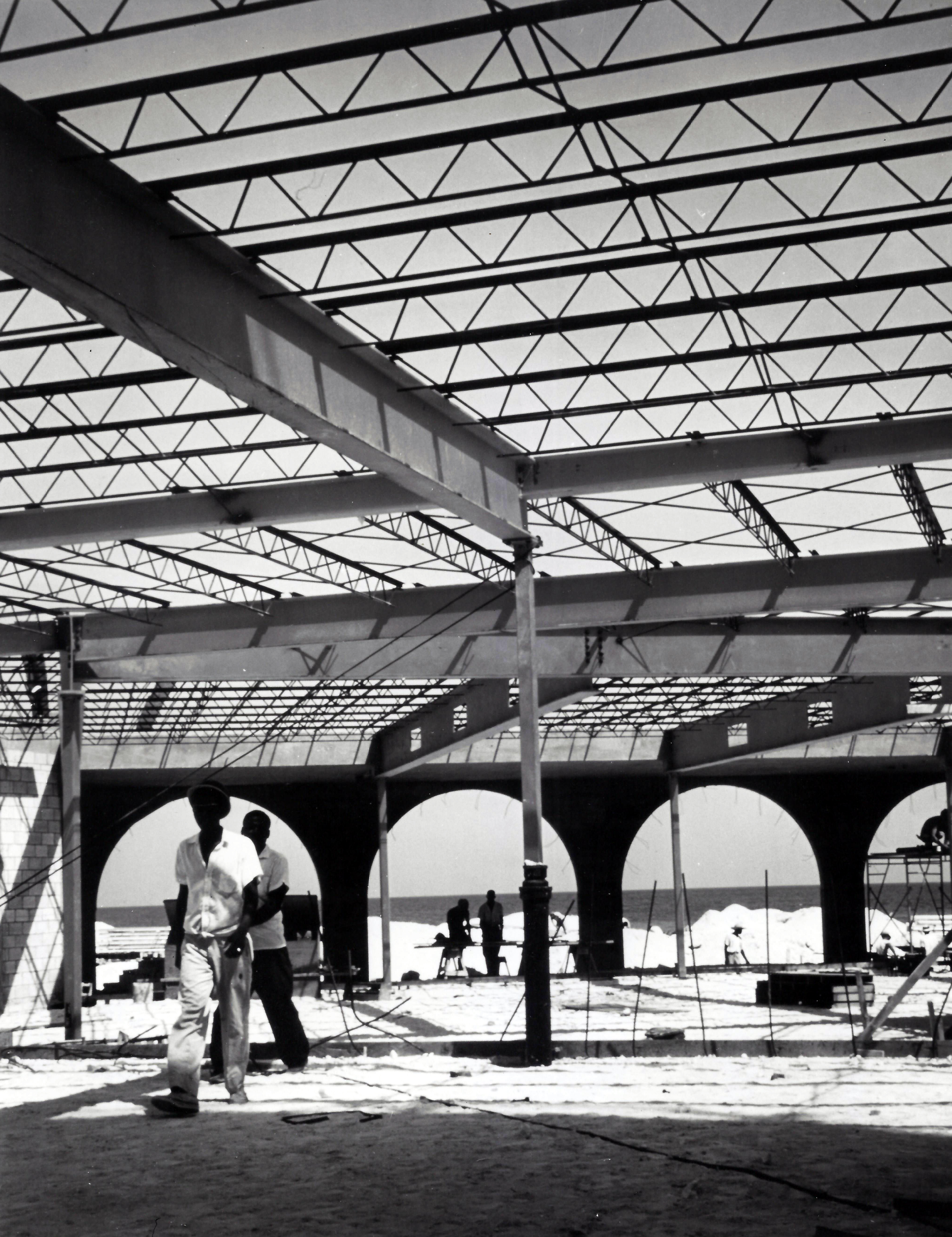 Lucayn Beach Hotel under construction, 1960's