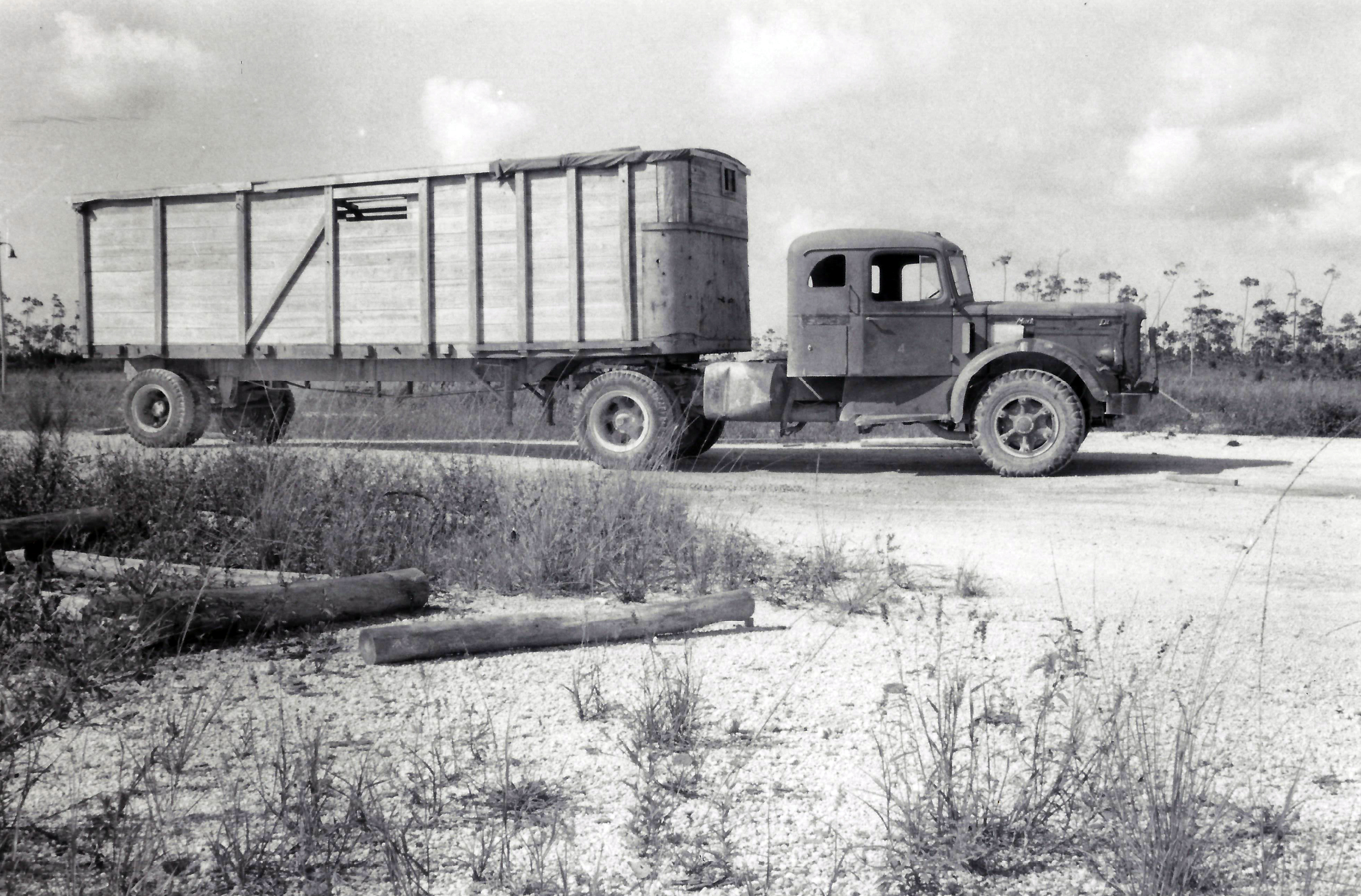 Pine Ridge lumber truck, 1950's