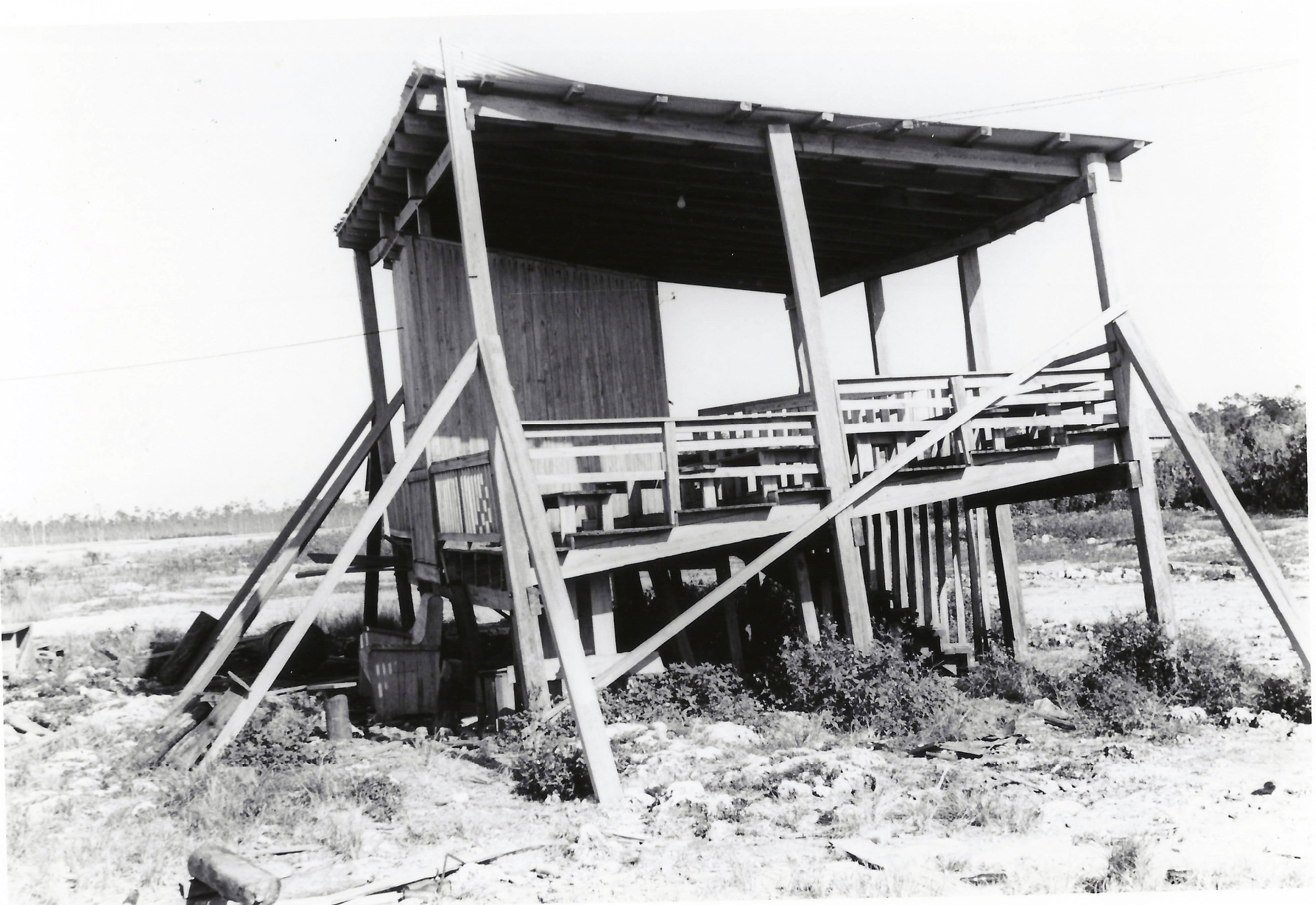 Pine Ridge outdoor movie theatre viewing platform, 1940's