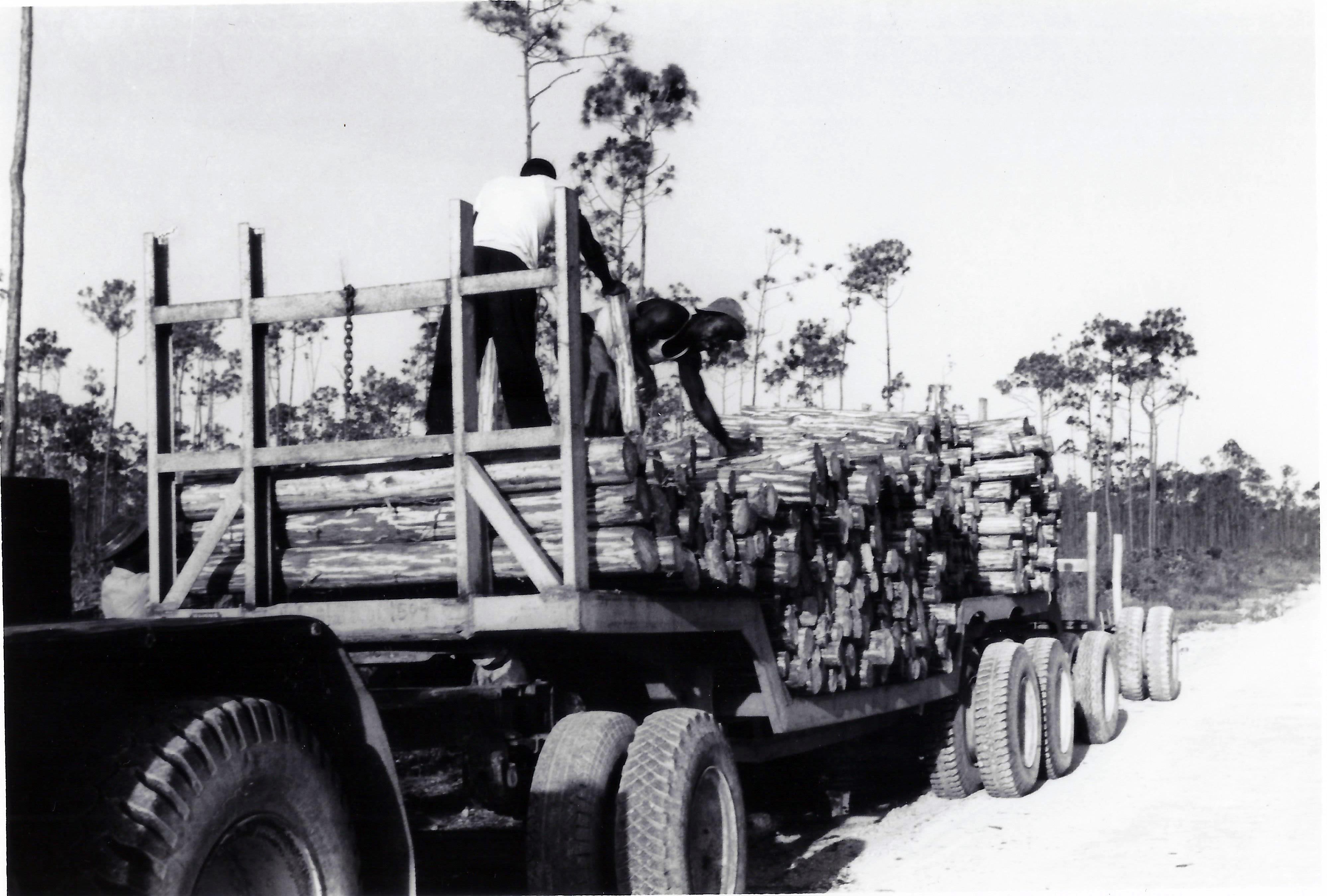 Pine Ridge lumber truck, 1950's