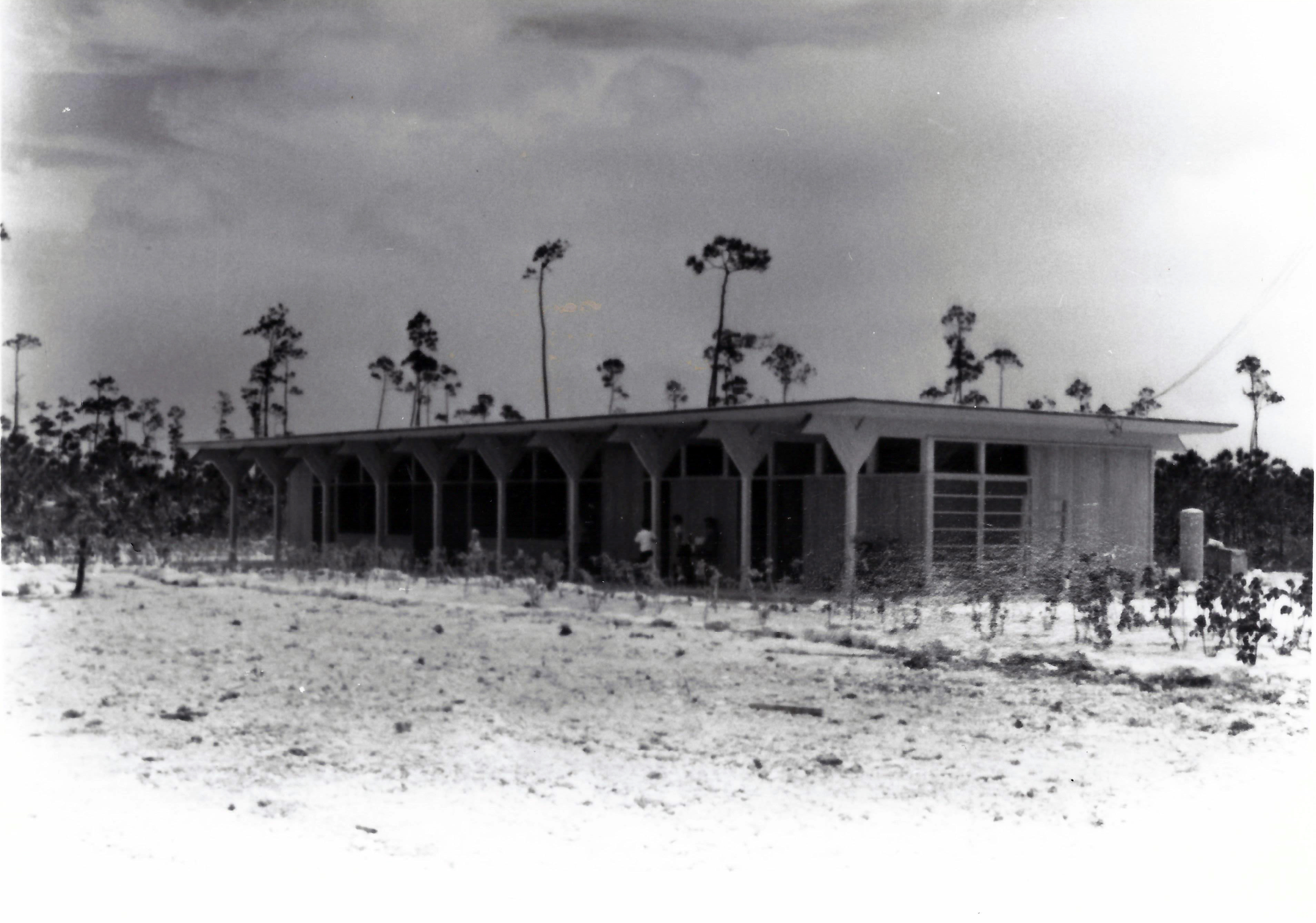 The Freeport School building designed by Alfred Browing Parker, 1950's