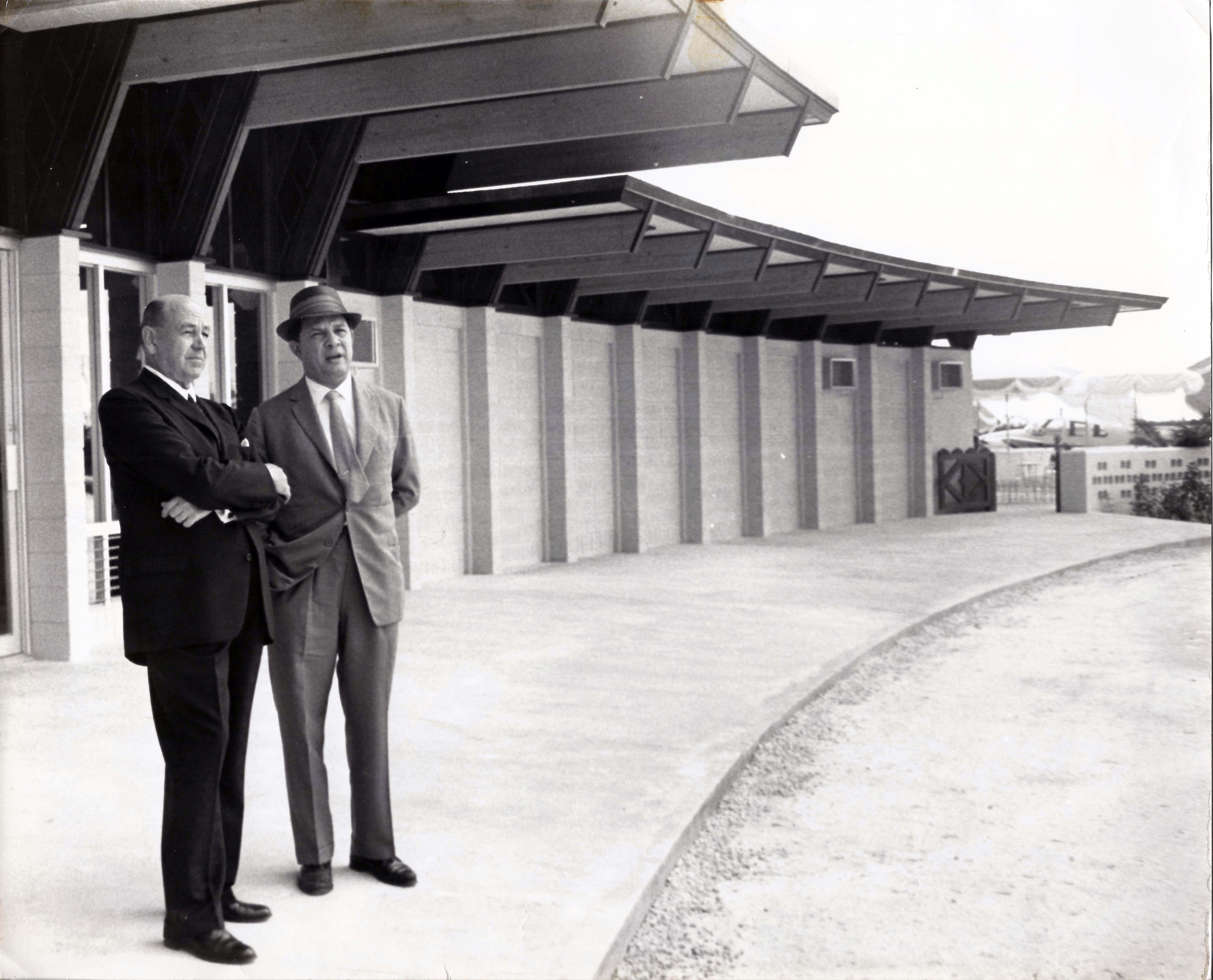 Wallace Groves at the Freeport airport, early 1960's