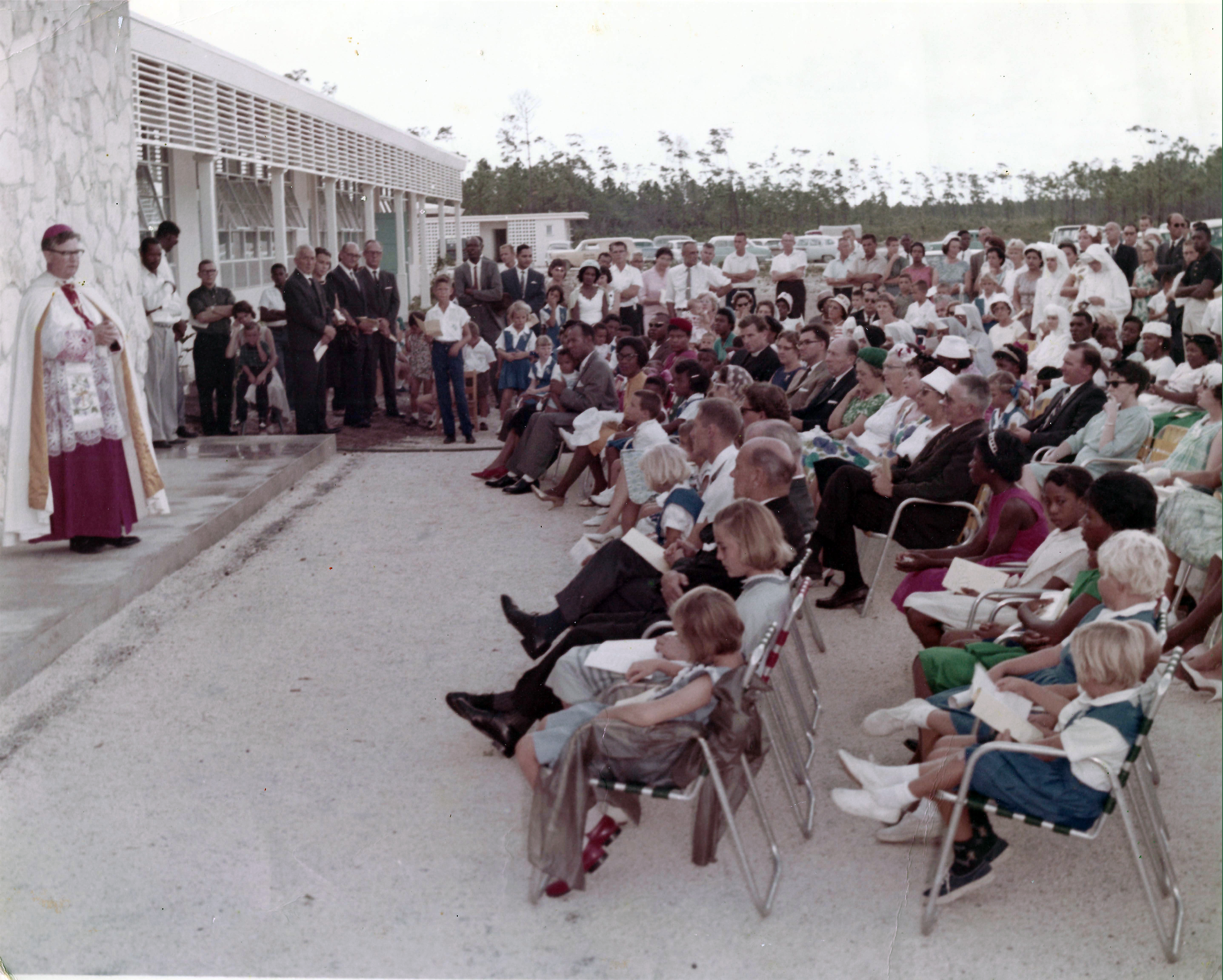 Ceremony at Mary Star of the Sea School, early 1960's