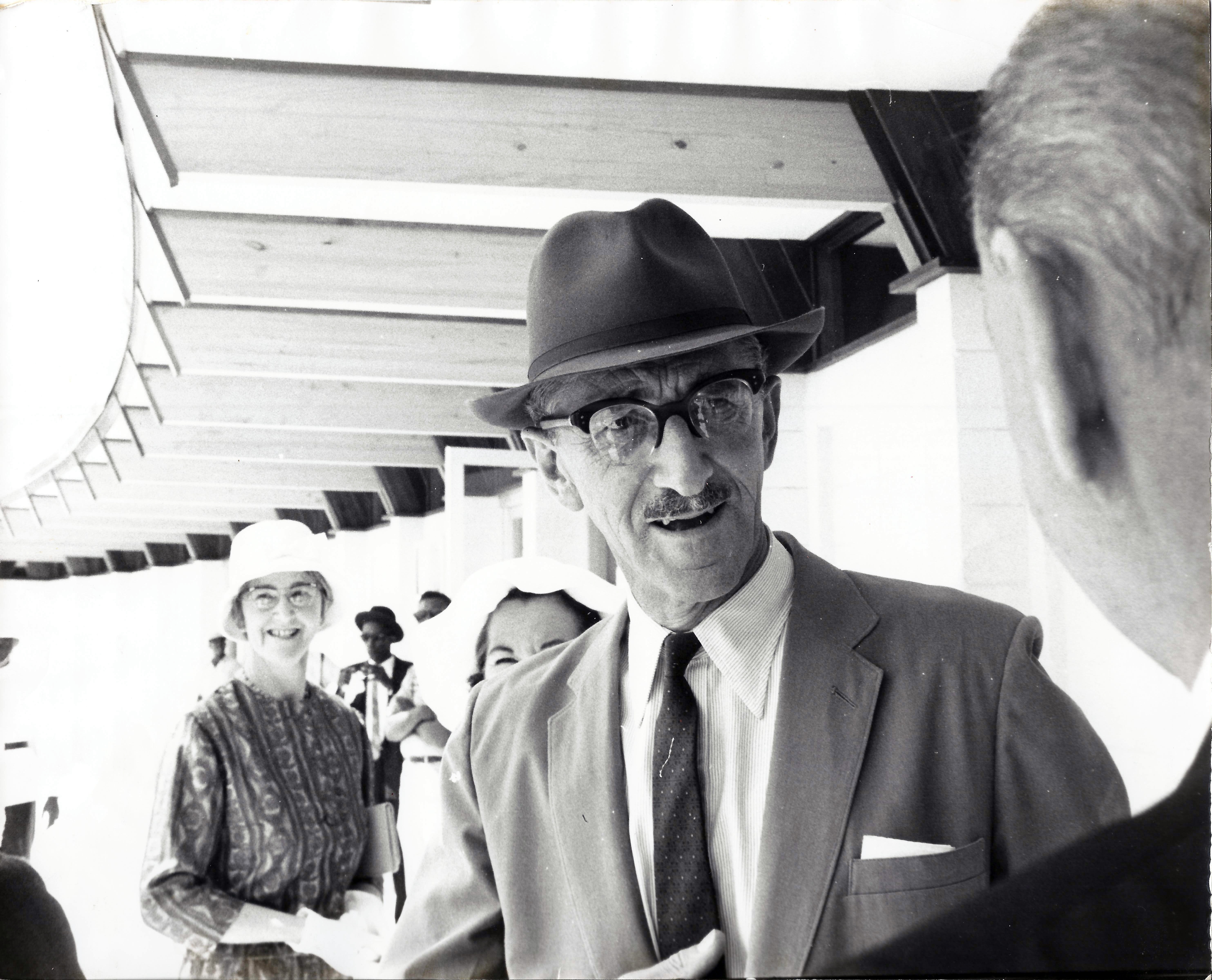 Lord Ranfurly at Freeport Airport, 1960's
