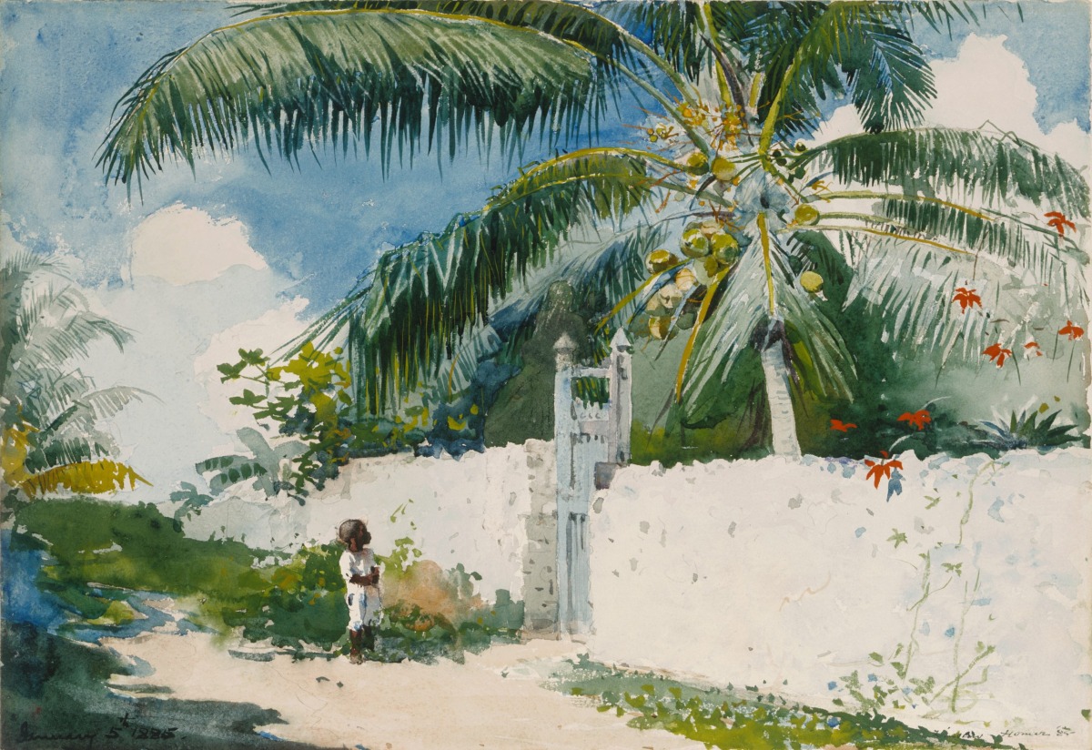 A Garden in Nassau - Winslow Homer - 1885