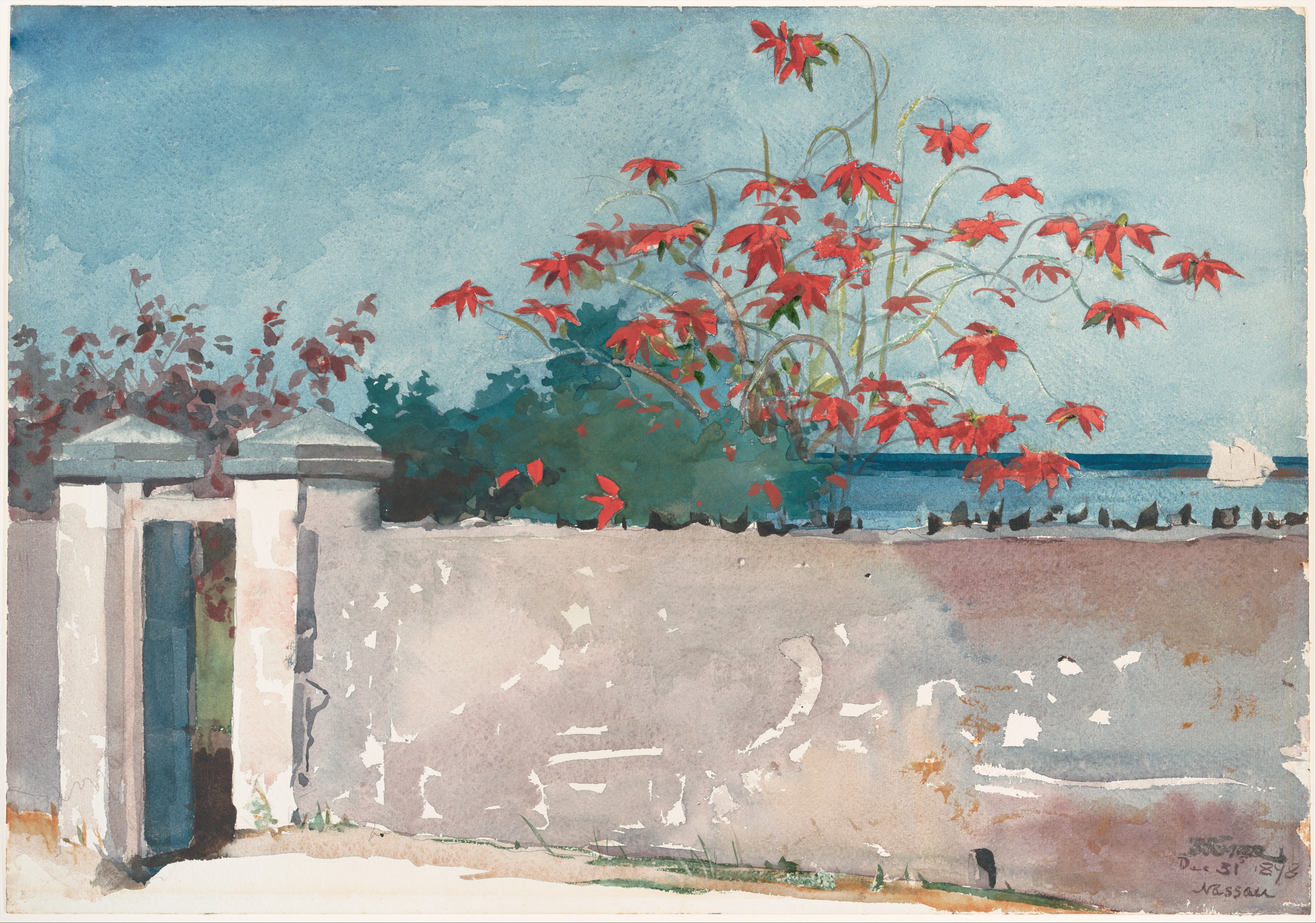 A Wall, Nassau - Winslow Homer - 1898