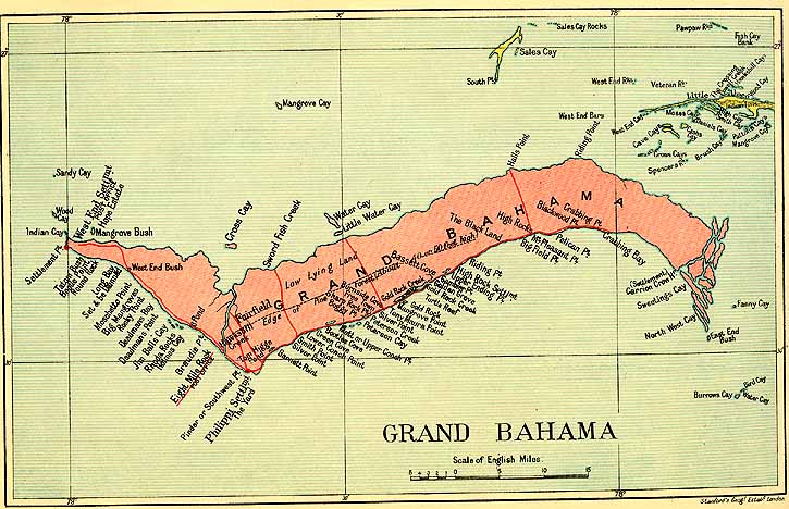 1926 Map of Grand Bahama