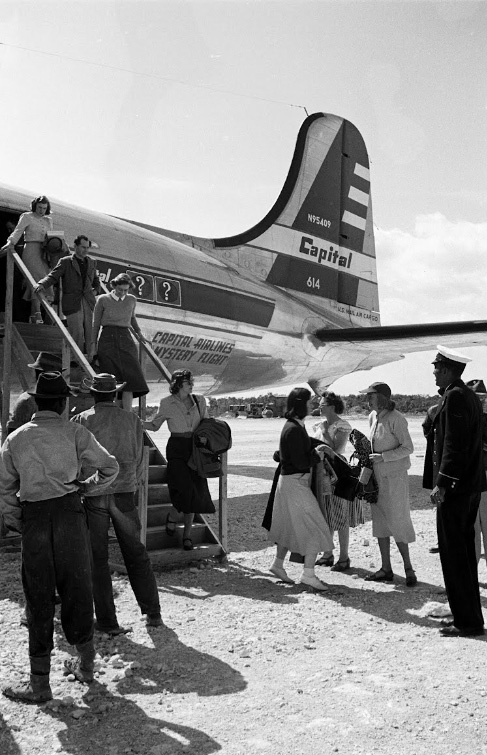 Mystery Flight lands in West End, 1950