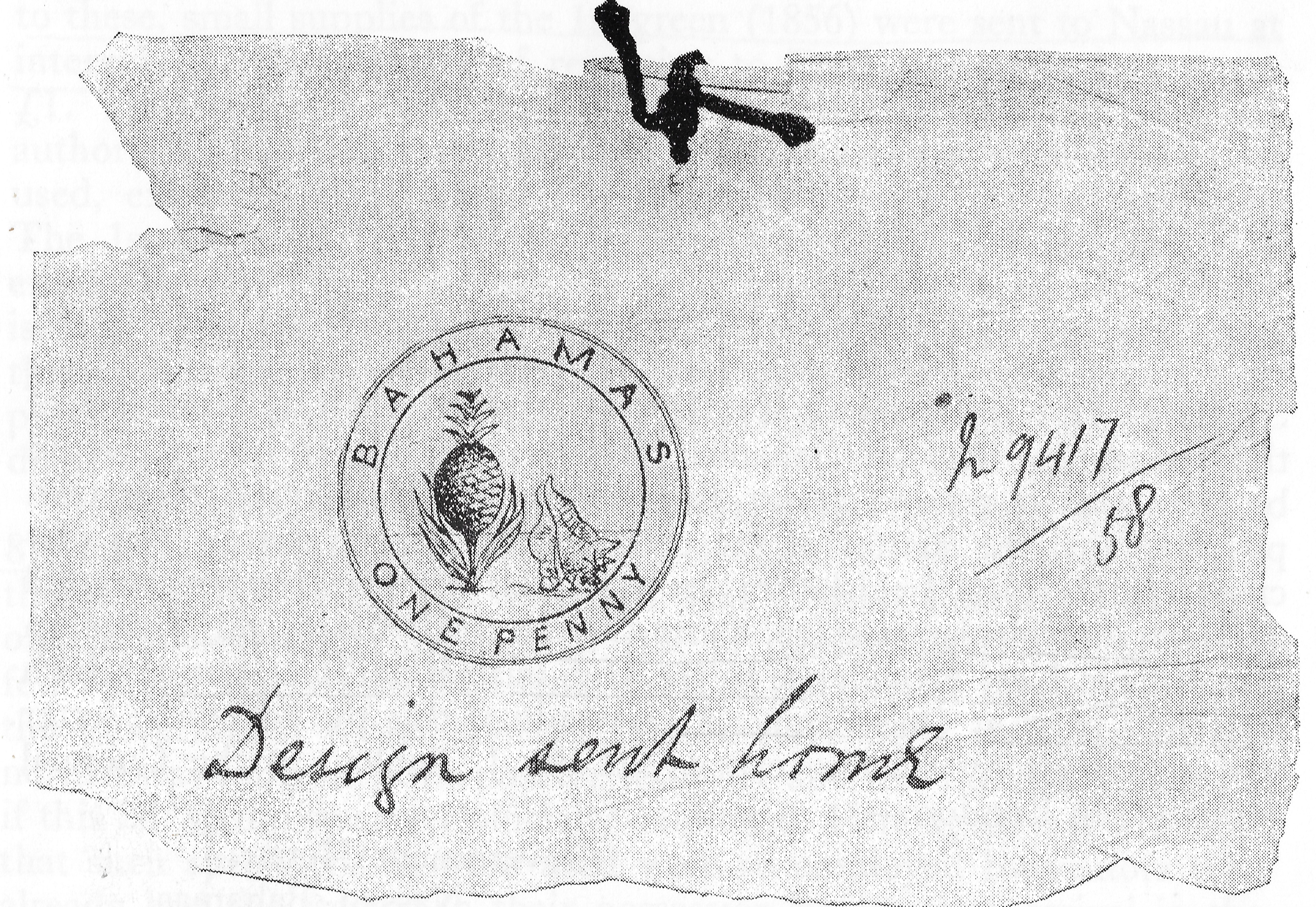 Original Stamp Design by Colonial Government