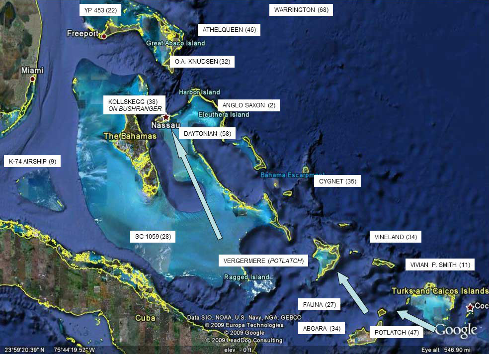 Survivors of U-Boat Attacks Landed in Bahamas Island 1940-1944