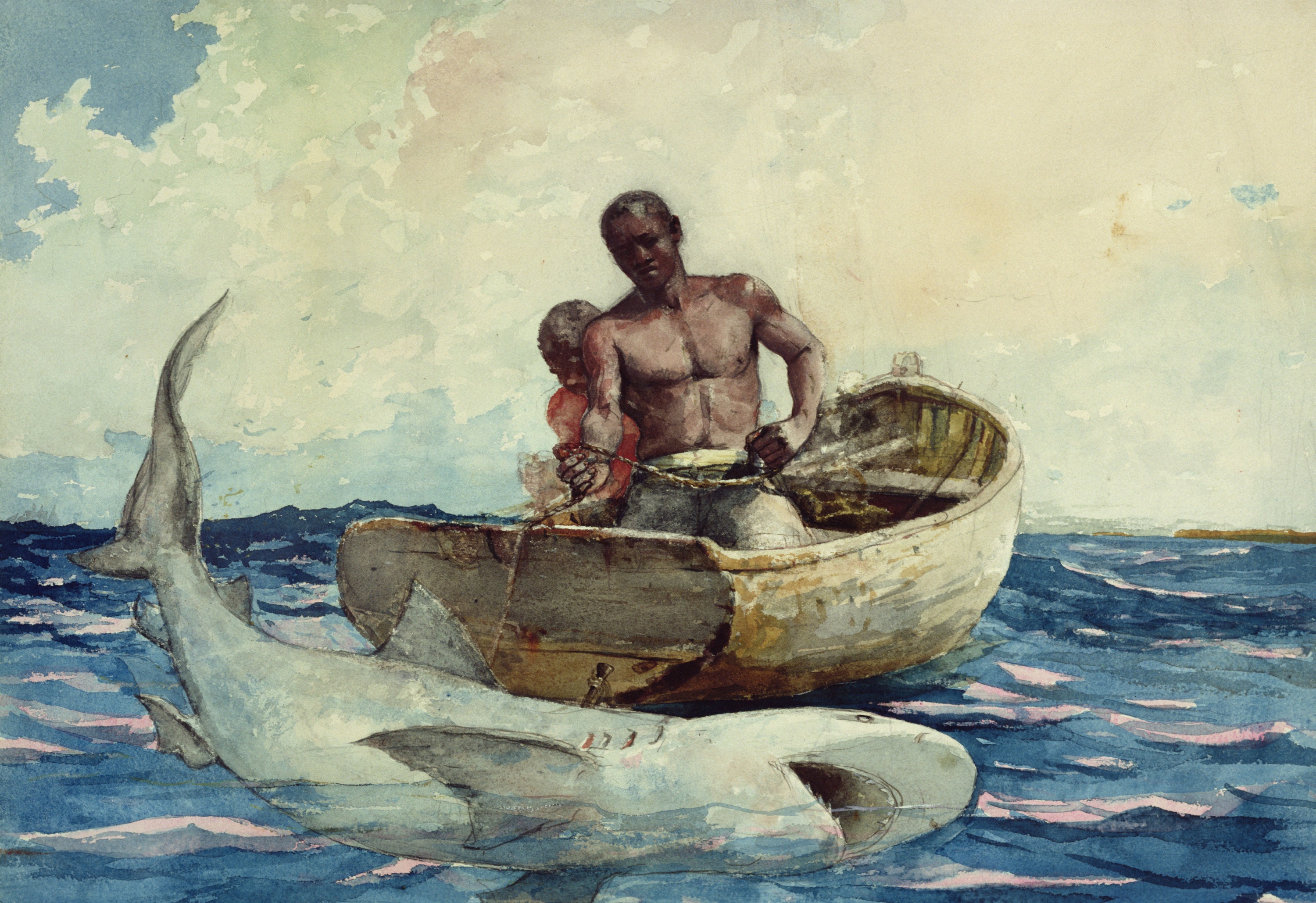 Shark Fishing - Winslow Homer - 1885