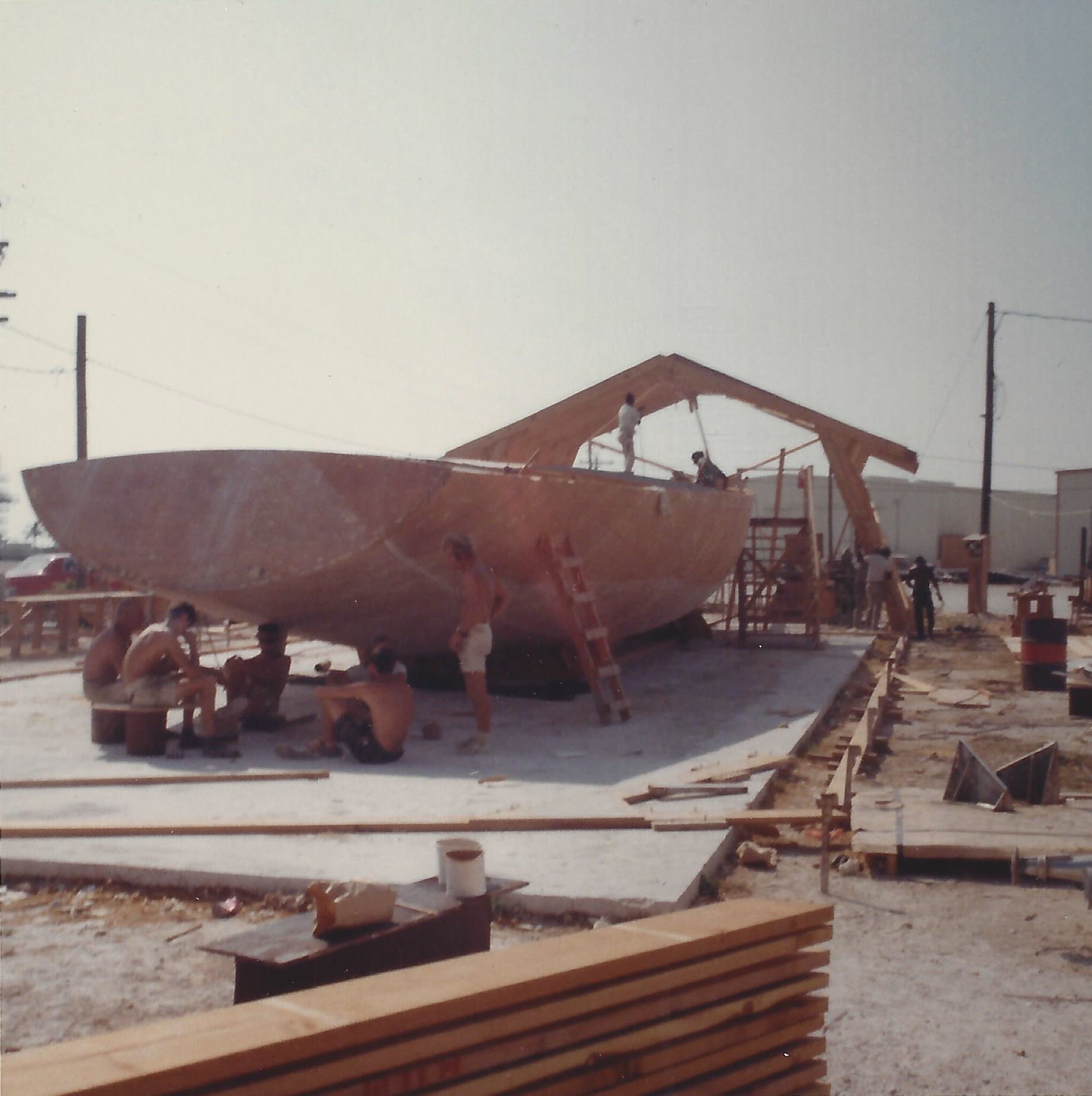 The Windward Passage under construction at Freeport Harbour, 1960's