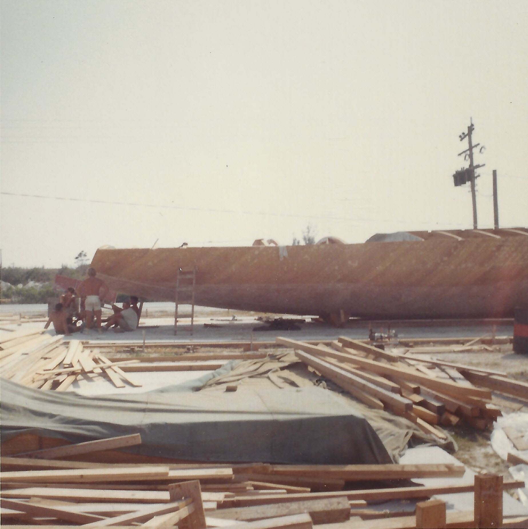 The Windward Passage under construction at Freeport Harbour, 1960's