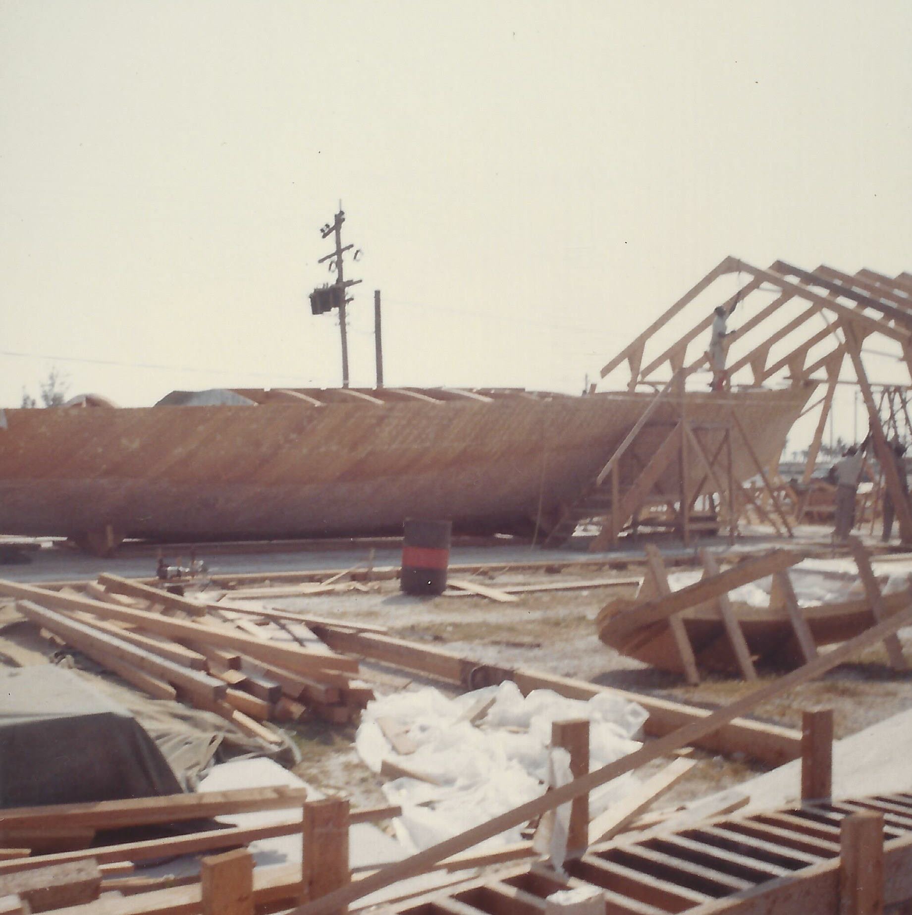 The Windward Passage under construction at Freeport Harbour, 1960's