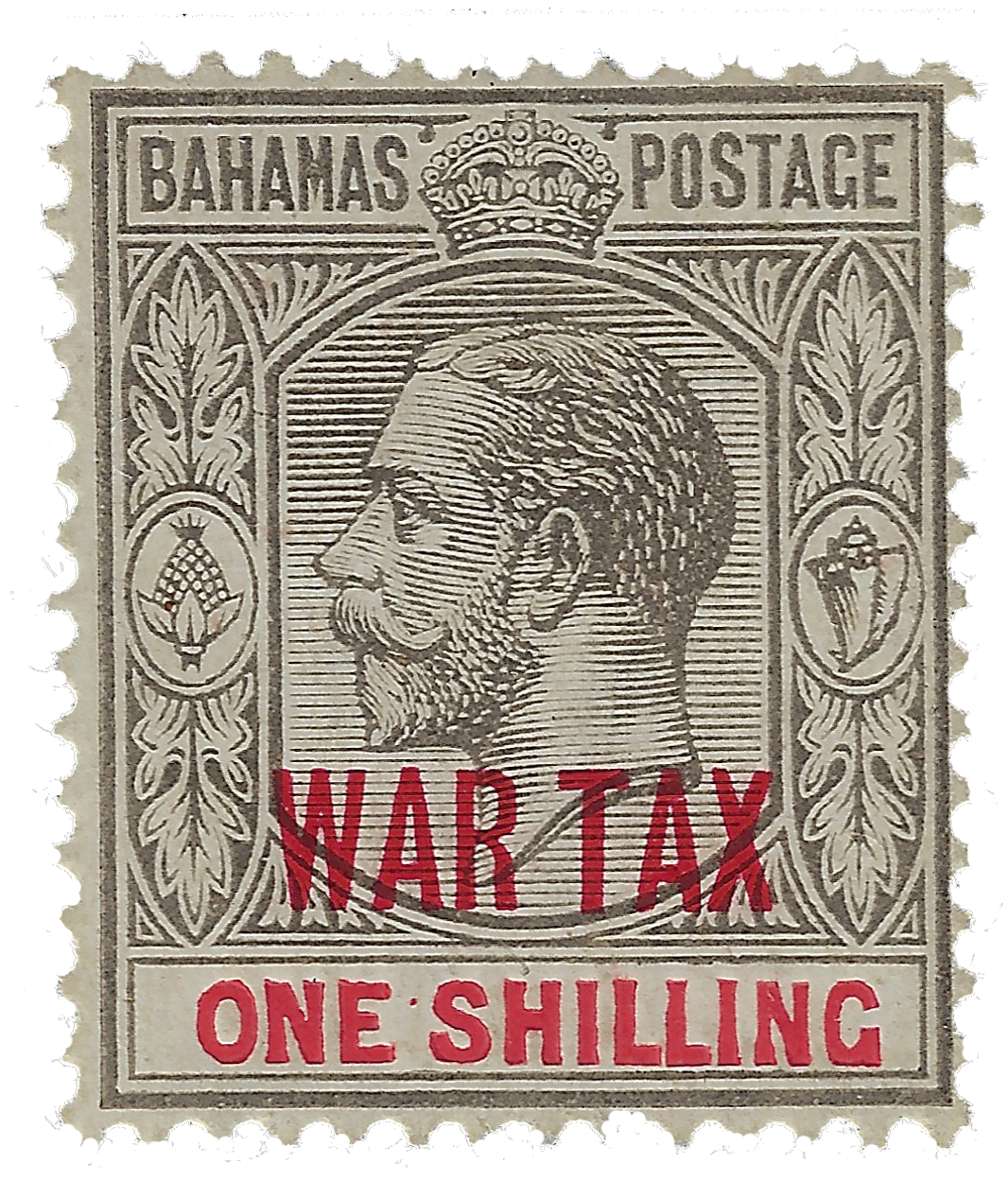 1s 1918, War Tax Stamp, Overprinted