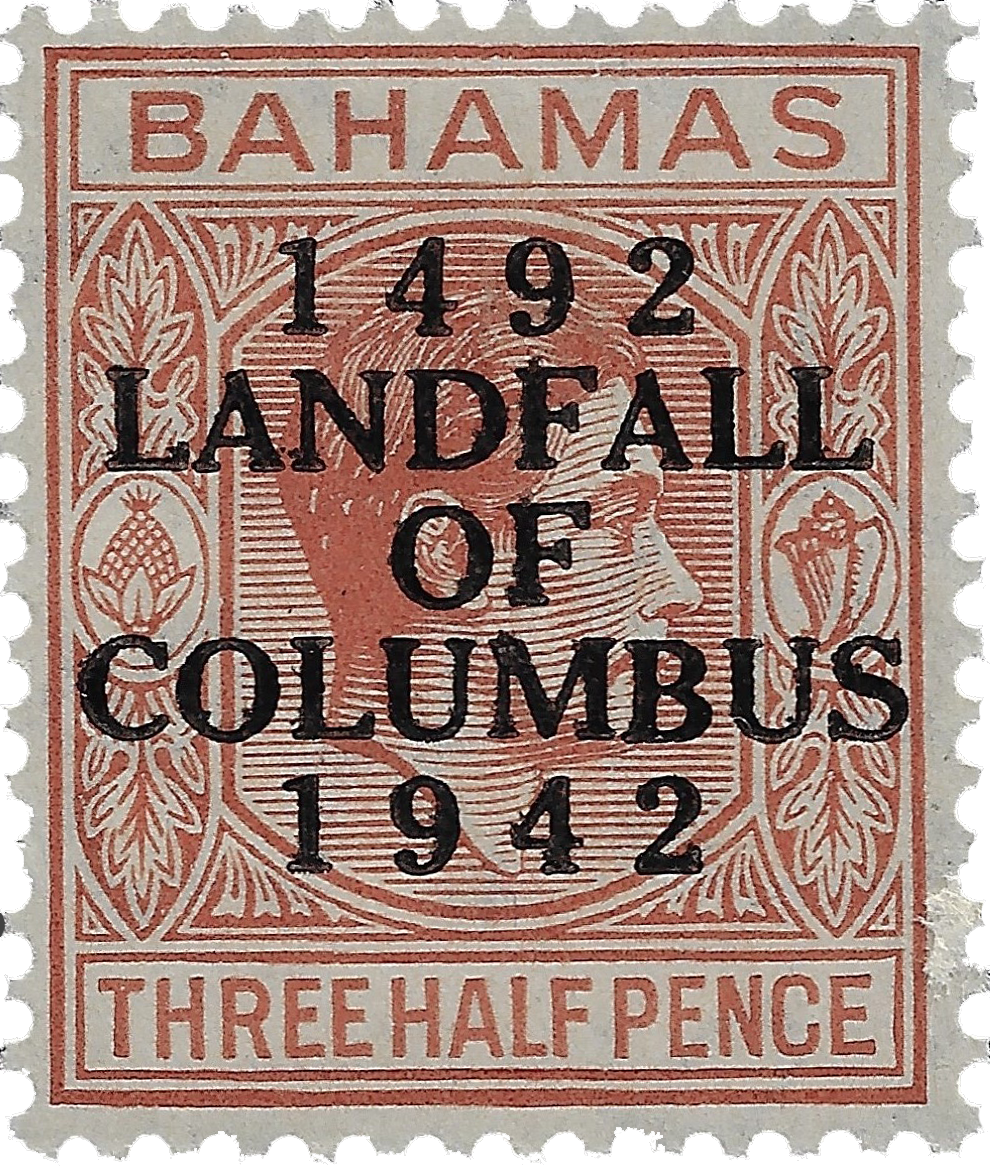 1.5p 1942, Three Half Pence, 1492 Landfall of Columbus