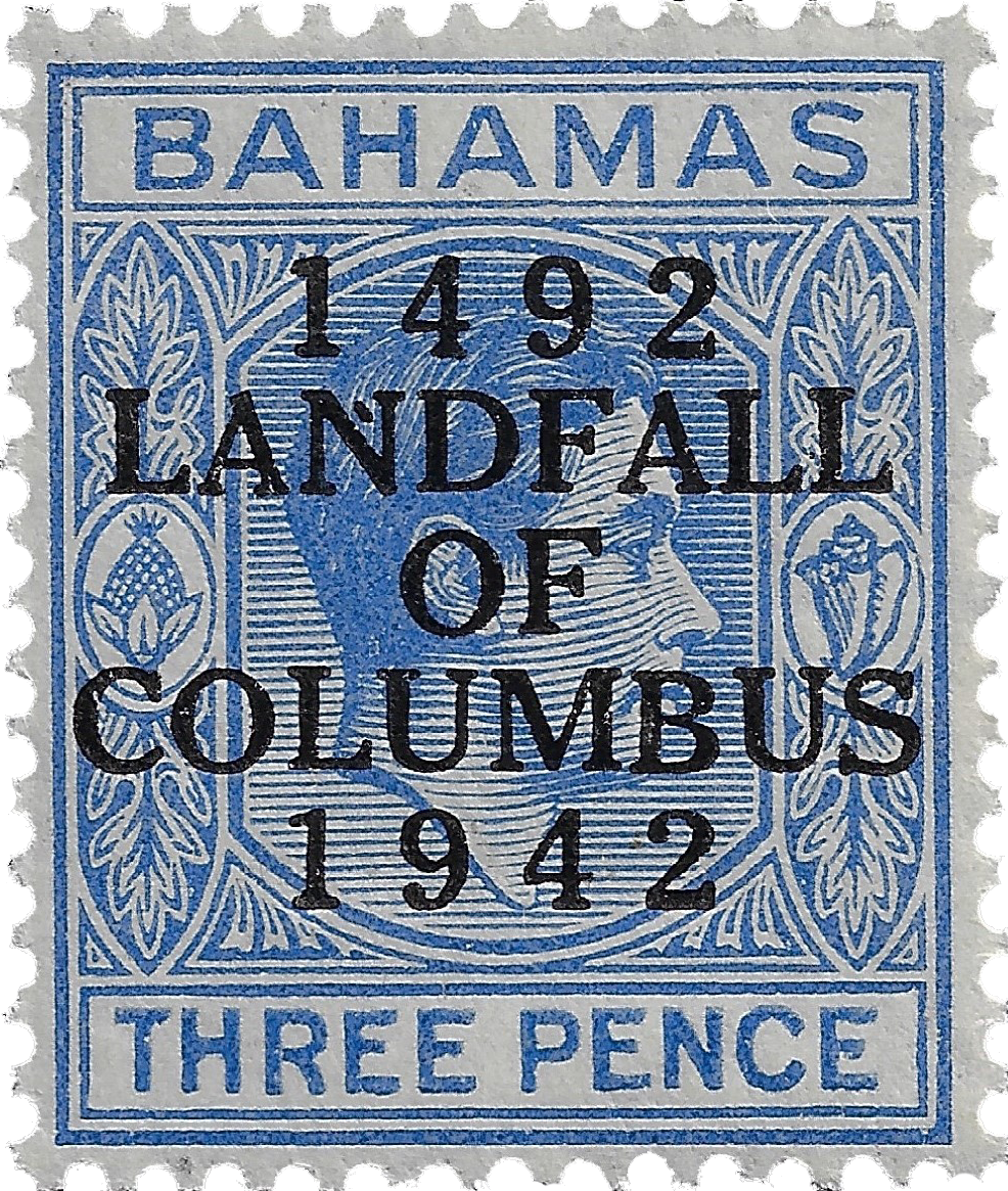 3p 1942, Three Pence, 1492 Landfall of Columbus