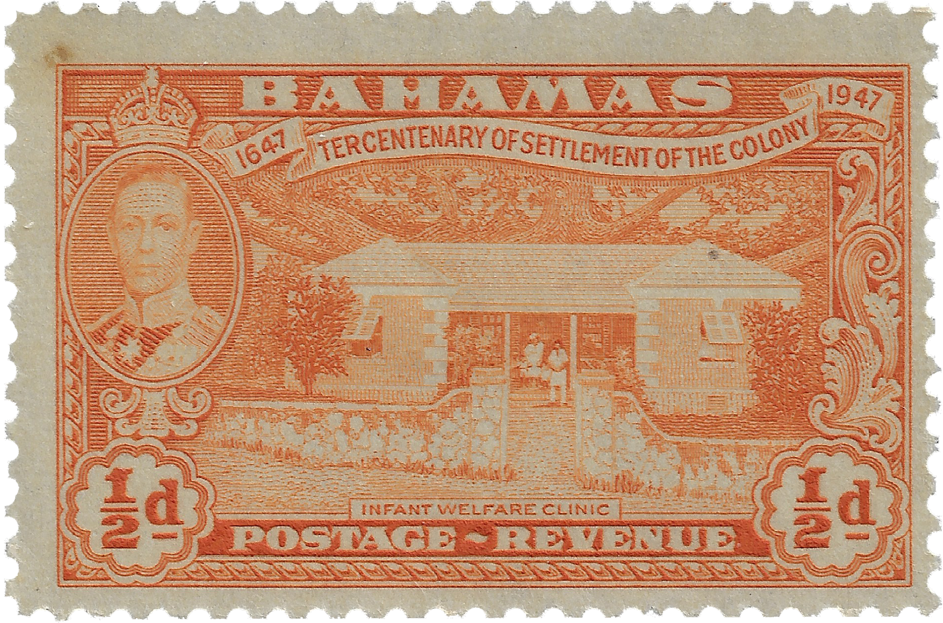 .5d 1948, 1647 Tercentenary of Settlement of the Colony, Infant Welfare Clinic