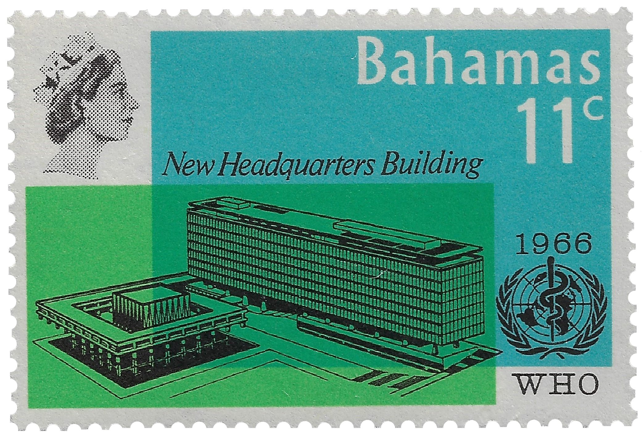 11c 1966, New Headquarters Building, WHO