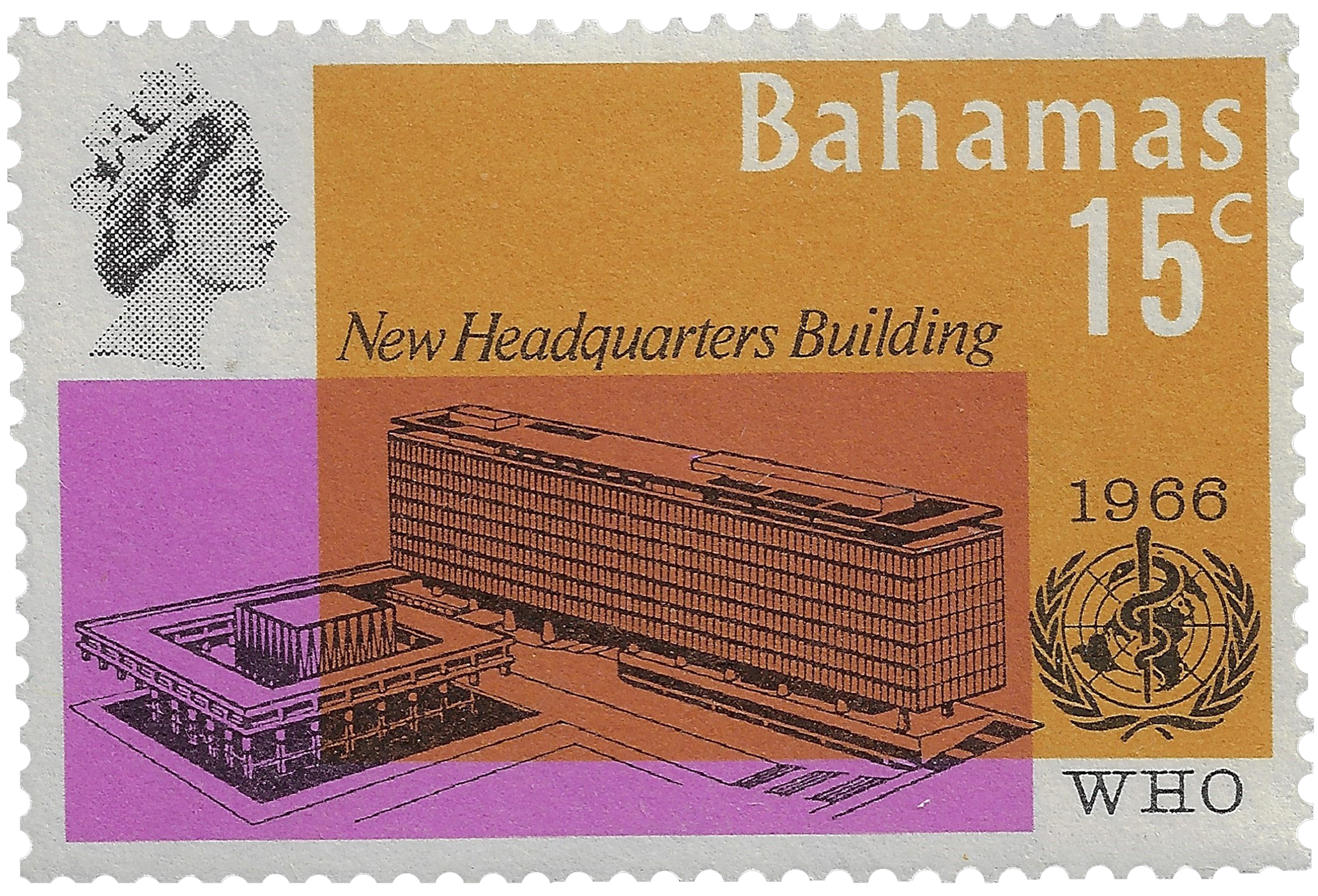 15c 1966, New Headquarters Building, WHO