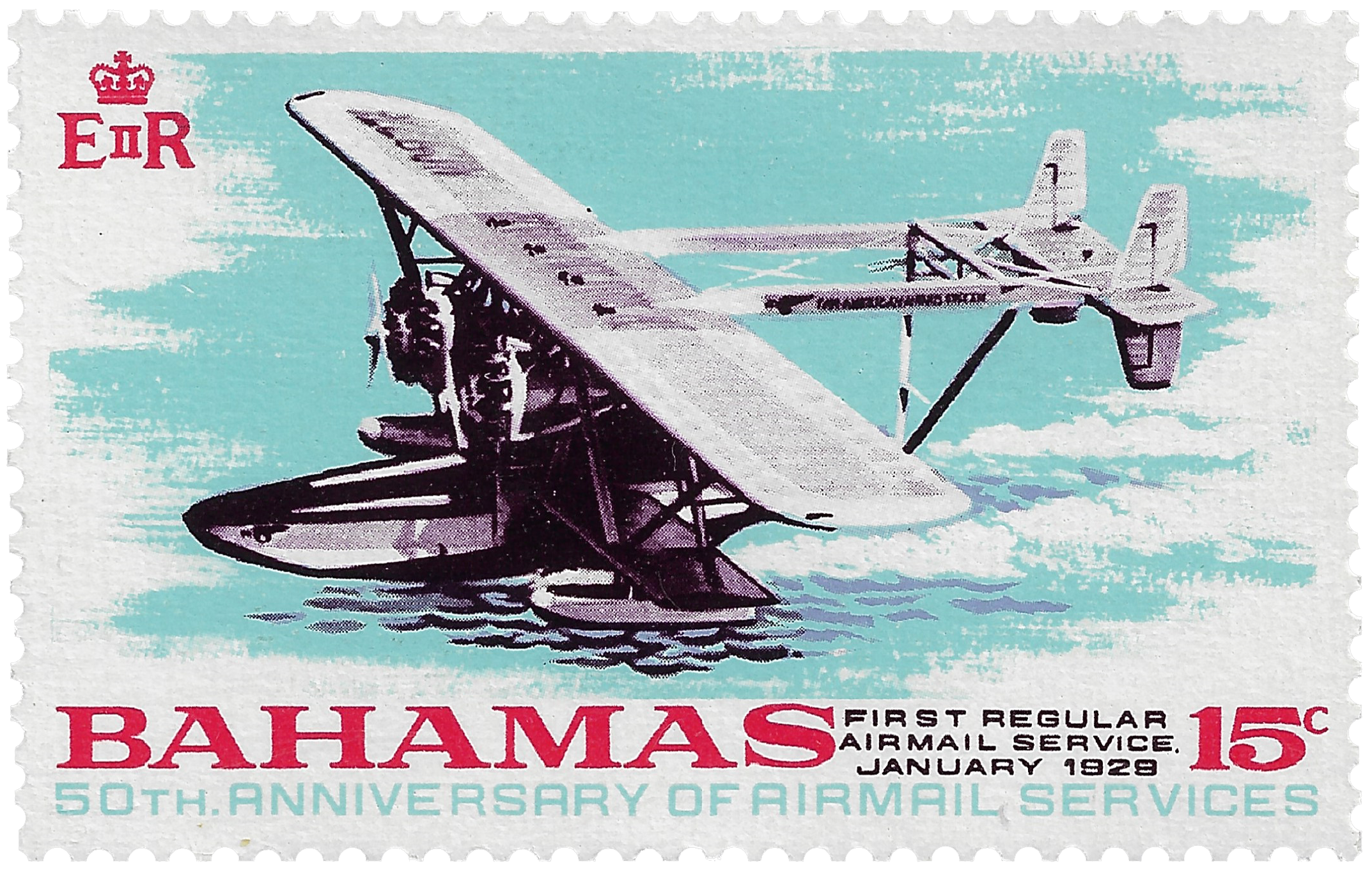 15c 1969, 50th Anniversary of Airmail Services
