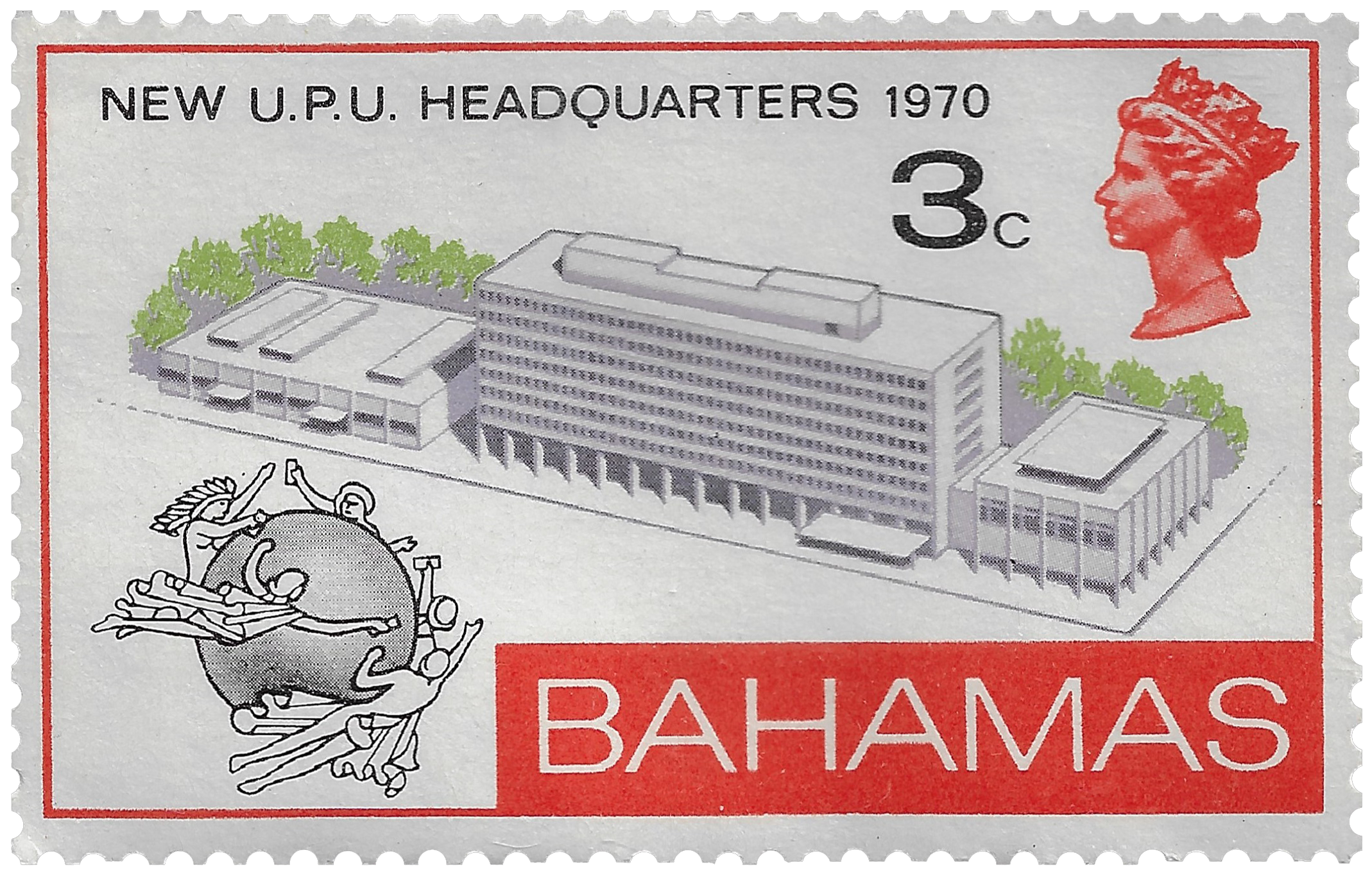 3c 1970, New U.P.U. Headquarters