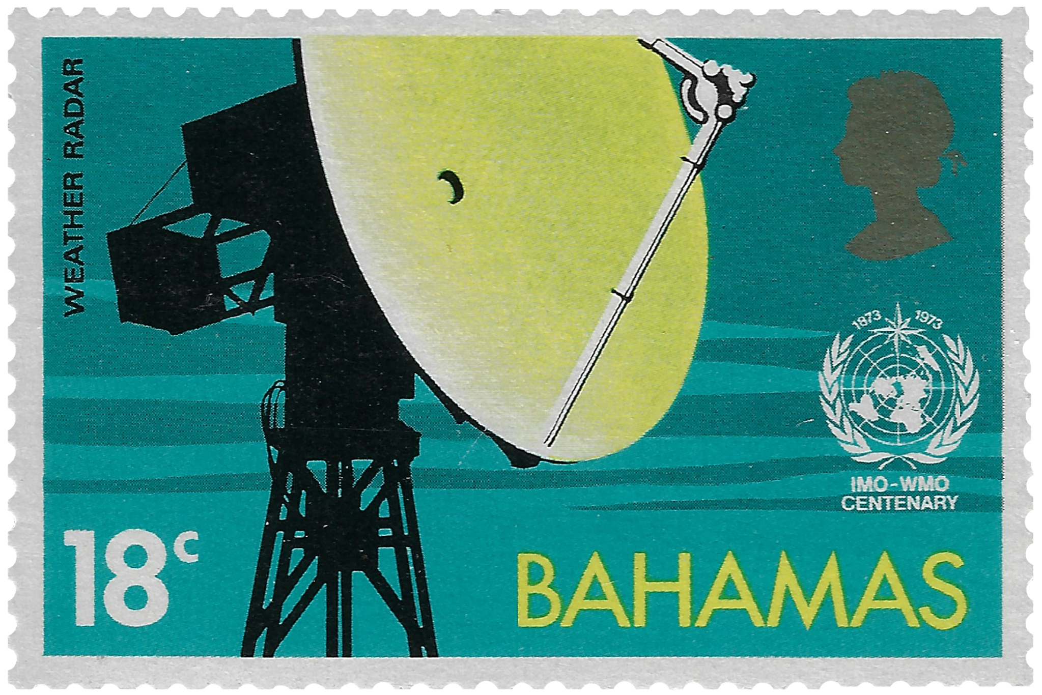 18c 1973, Weather Radar, IMO-WMO Centenary