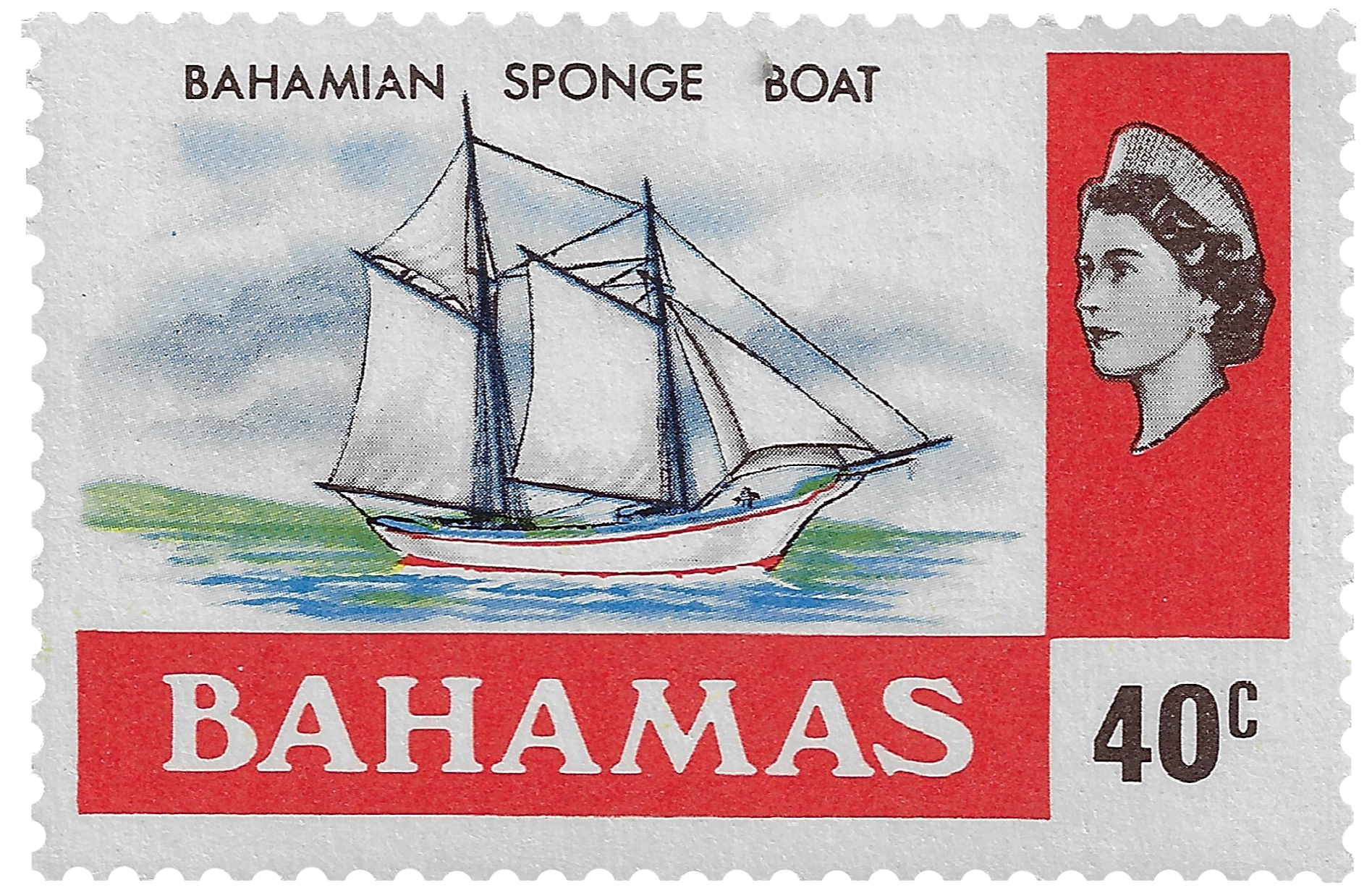 40c 1976, Bahamian Sponge Boat