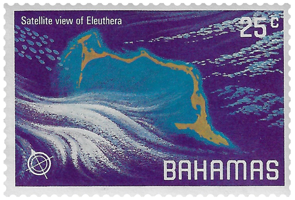 25c Satellite view of Eleuthera