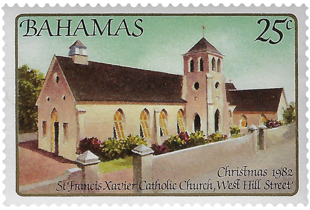 25c Christmas 1982, St. Francis Xavier Catholic Church, West Hill St.