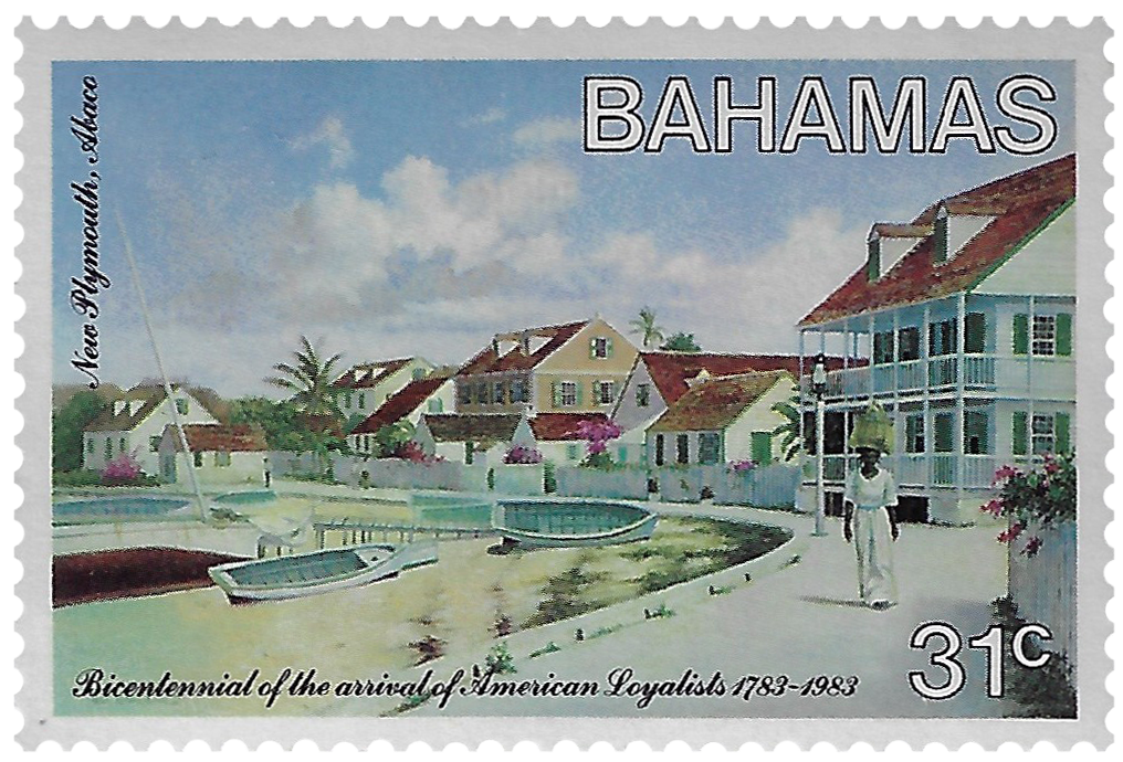 31c 1983, New Plymouth, Abaco, Bicentennial of the arrival of American Loyalists 1783-1983
