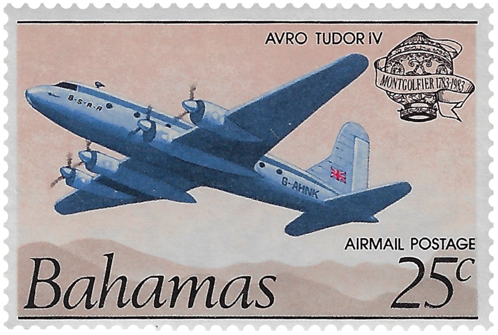 25c 1983, Airmail Postage, Avro Tudor IV