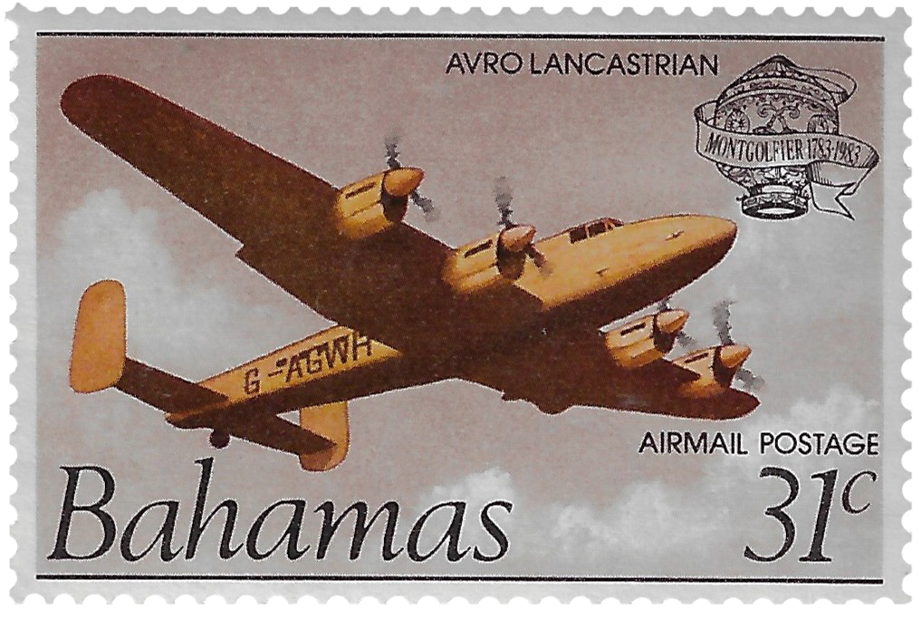 31c 1983, Airmail Postage, Avro Lancastrian