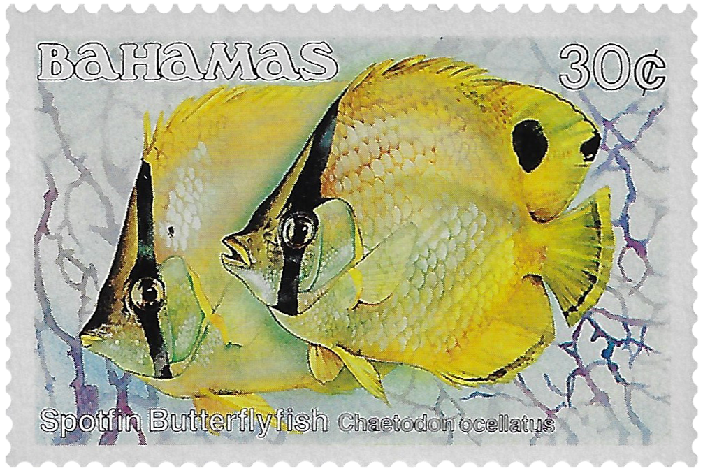 30c 1986-87, Fish, Spotfin Butterflyfish