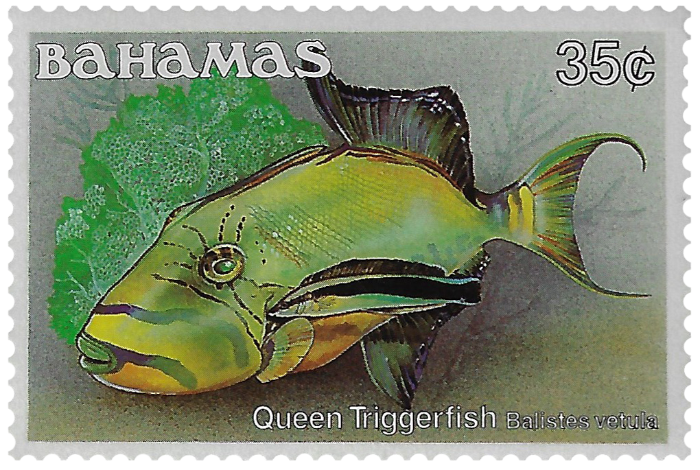 35c 1986-87, Queen Triggerfish, Balistes vetula