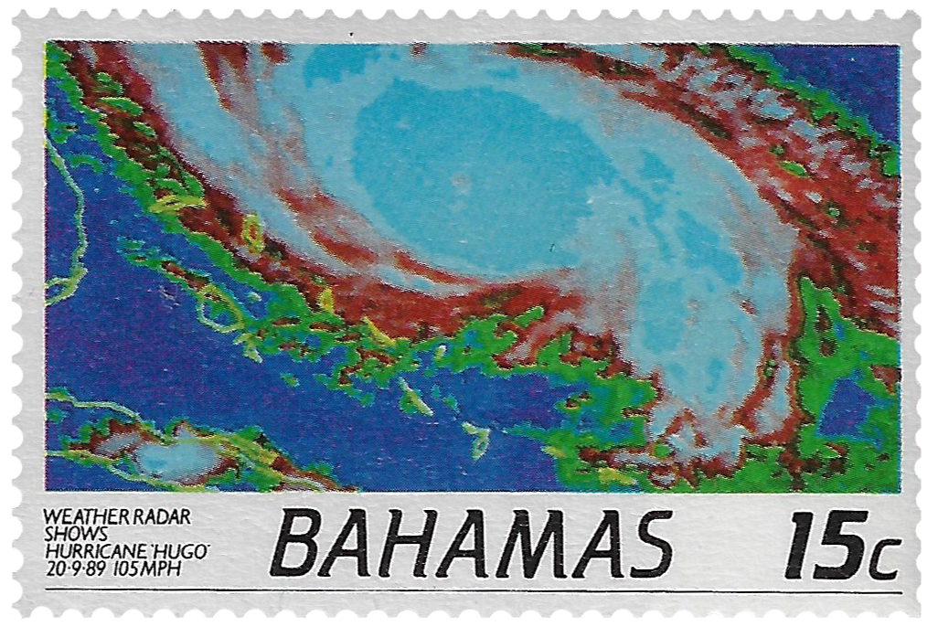 15c 1991, Weather Radar Shows Hurricane 'Hugo'