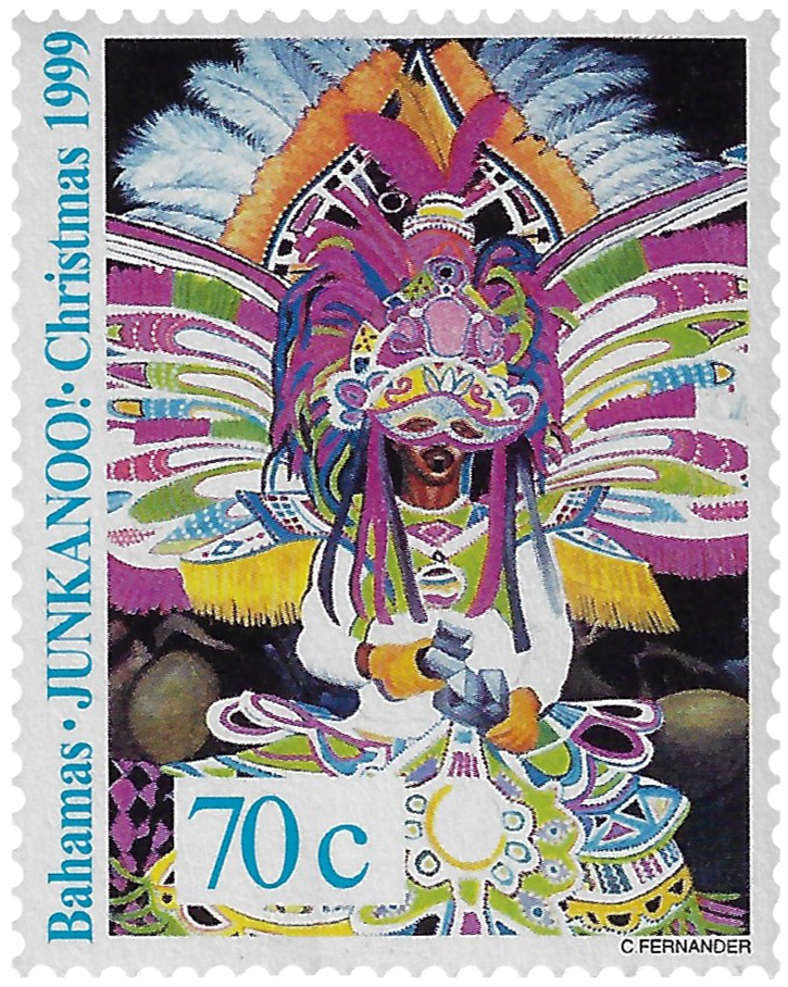 70c 1999, Christmas, Junkanoo, C. Fernander